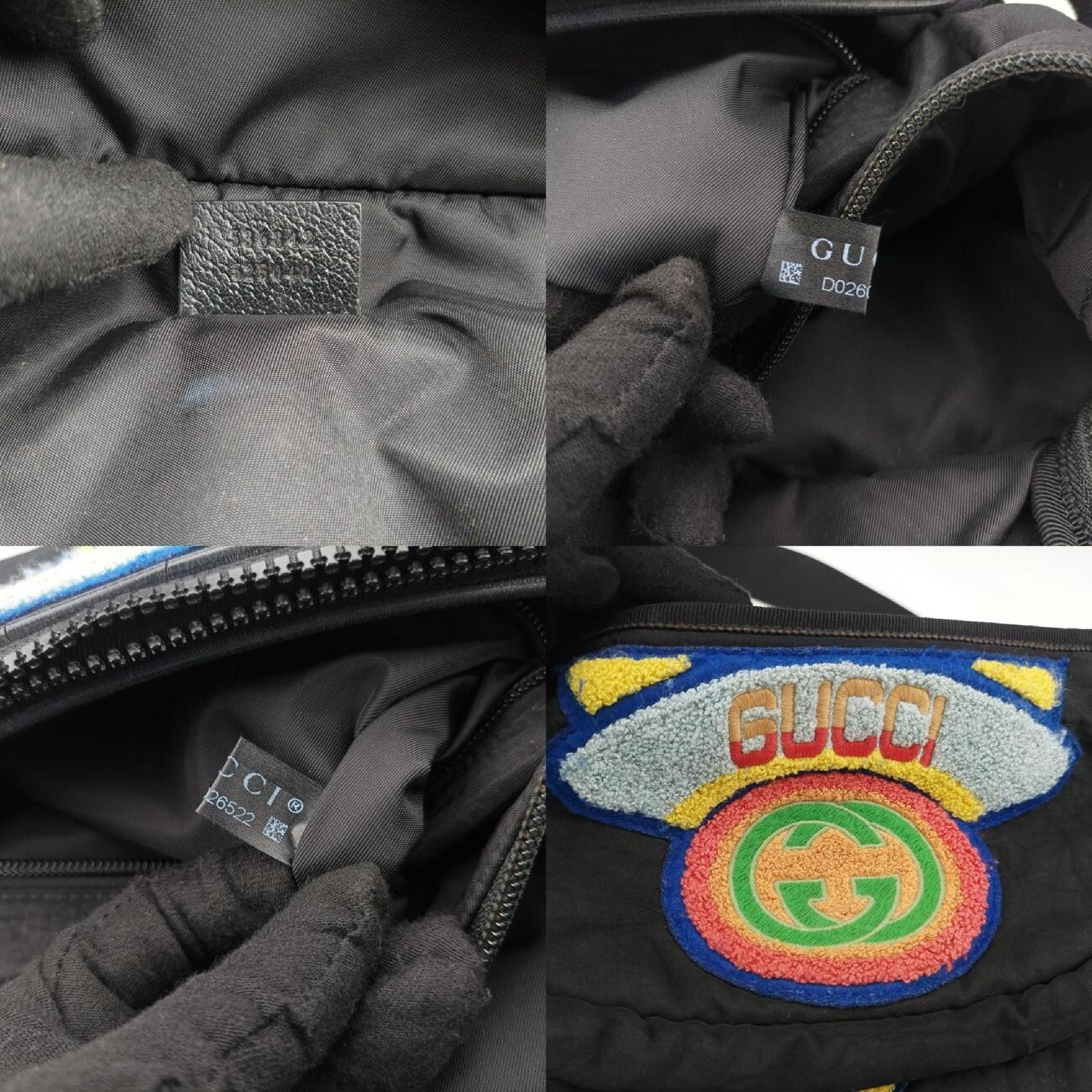 1980s Patch Black Nylon Waist Bag 536842 D026026522 — view 8