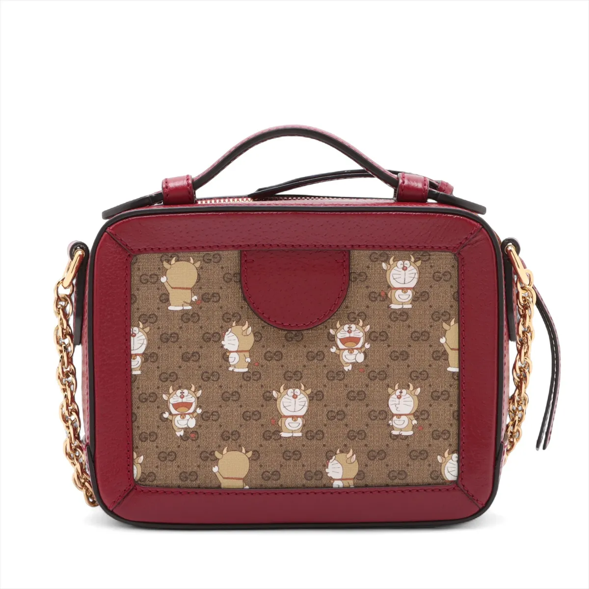 Doraemon x Gucci Mini GG Supreme PVC x Leather Chain Shoulder Bag Beige 655596 — view 2