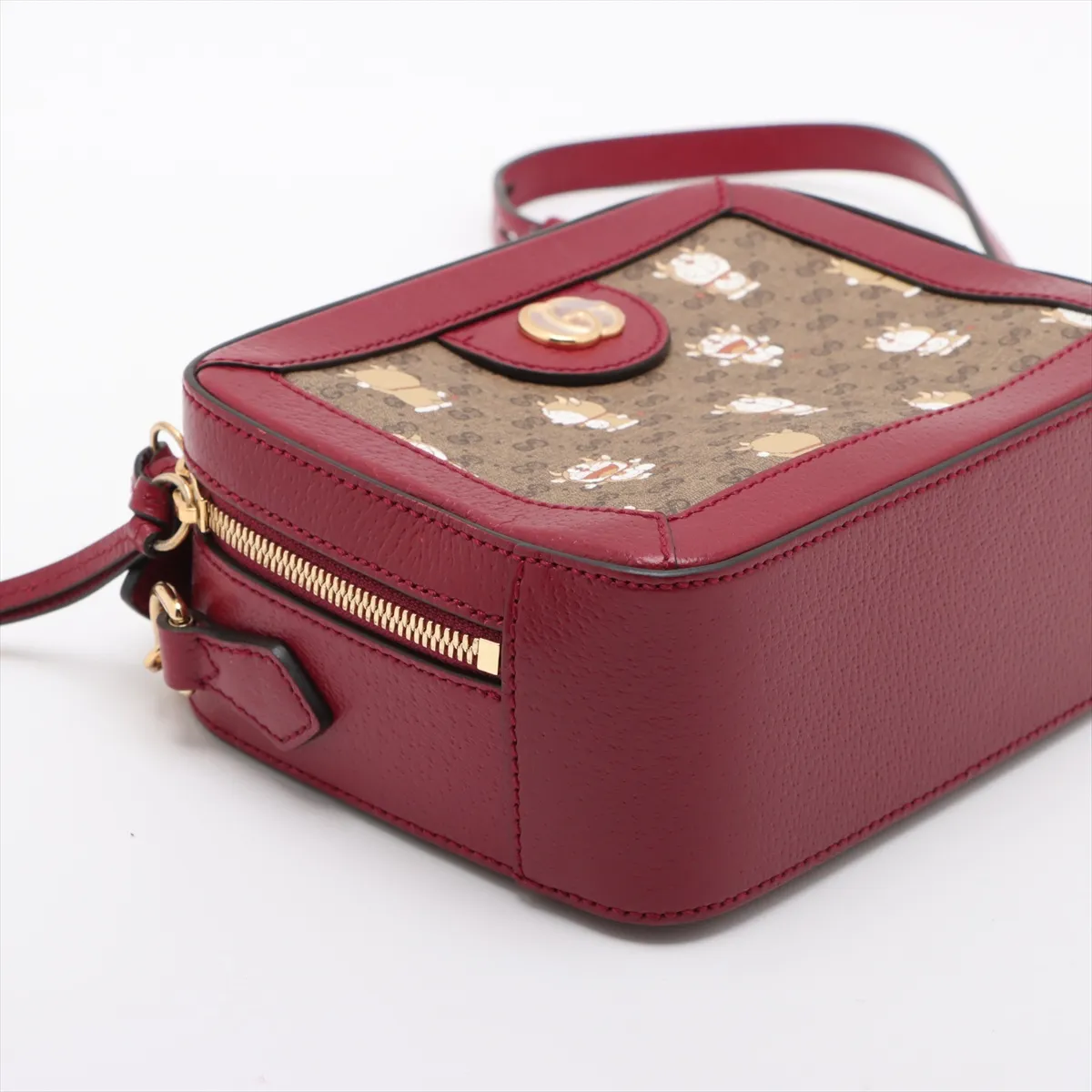 Doraemon x Gucci Mini GG Supreme PVC x Leather Chain Shoulder Bag Beige 655596 — view 4