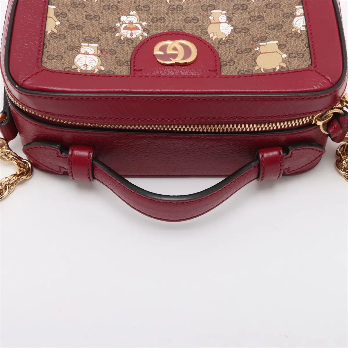 Doraemon x Gucci Mini GG Supreme PVC x Leather Chain Shoulder Bag Beige 655596 — view 5
