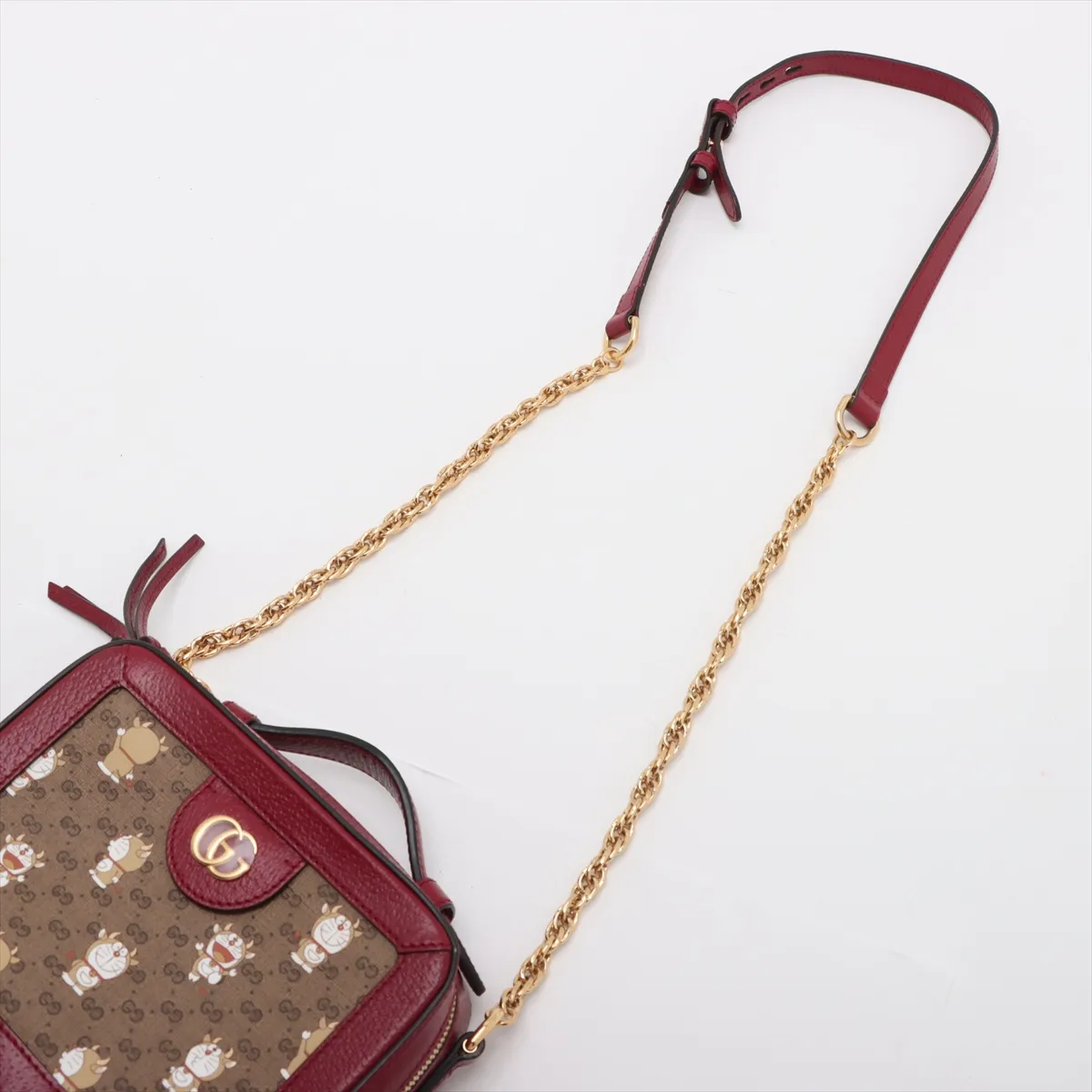 Doraemon x Gucci Mini GG Supreme PVC x Leather Chain Shoulder Bag Beige 655596 — view 7