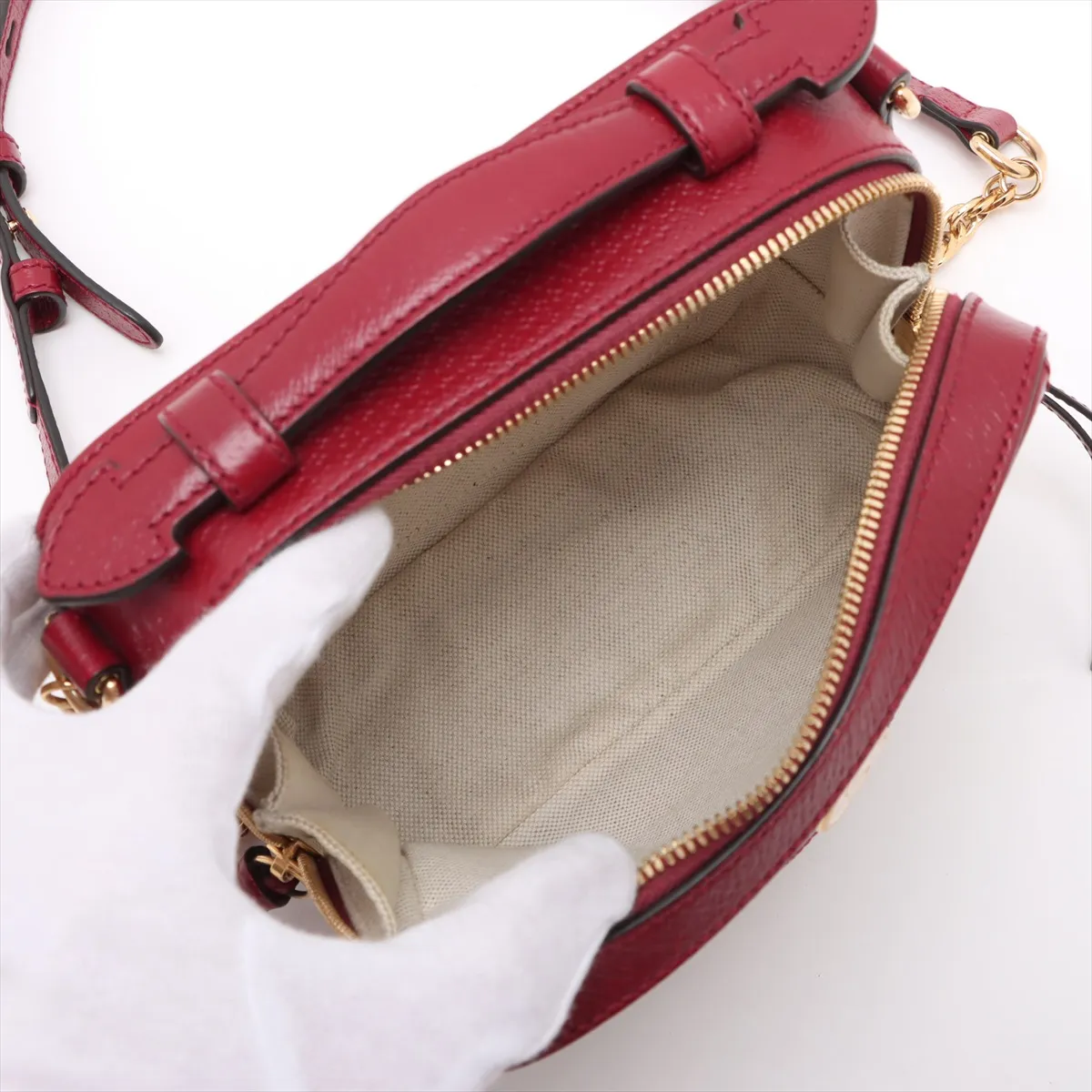 Doraemon x Gucci Mini GG Supreme PVC x Leather Chain Shoulder Bag Beige 655596 — view 8