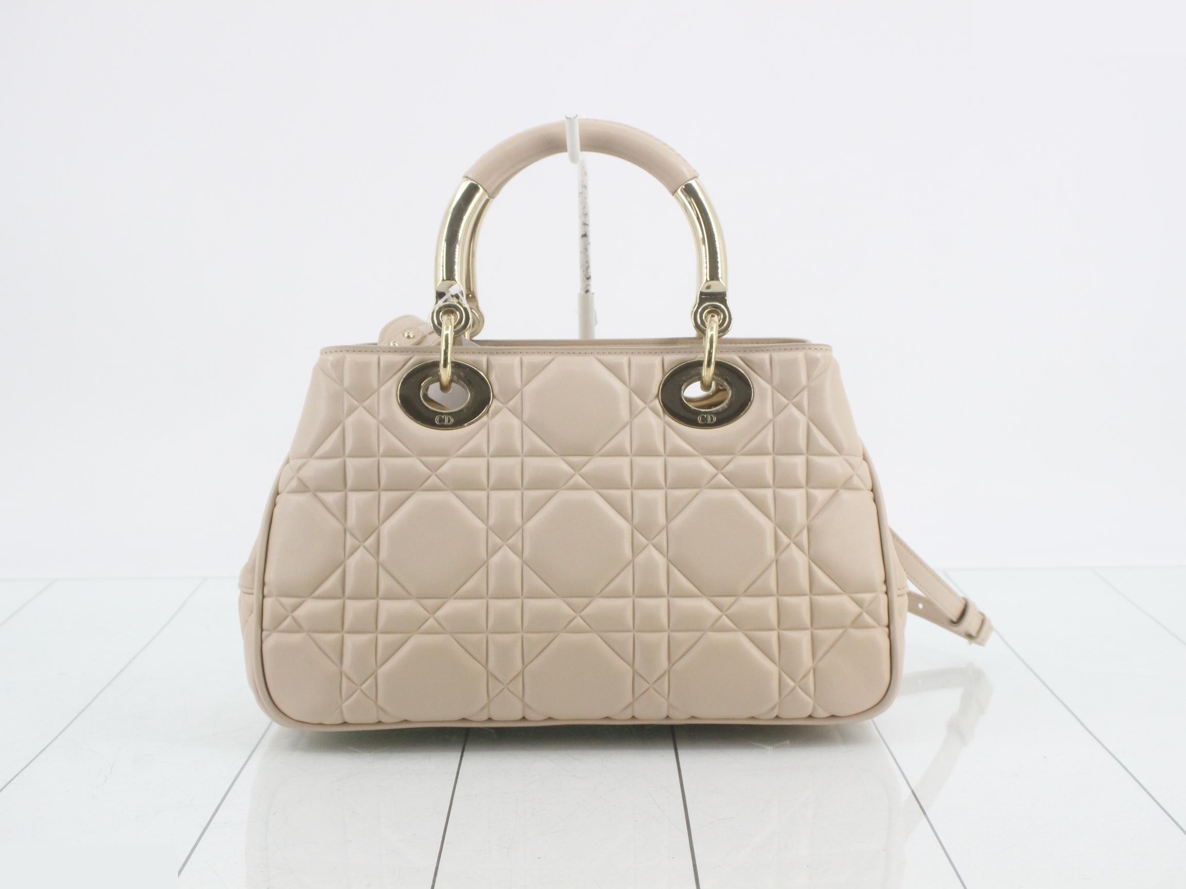 Ladies' 95.22 Leather 2-Way Shoulder/Handbag, Beige — view 2