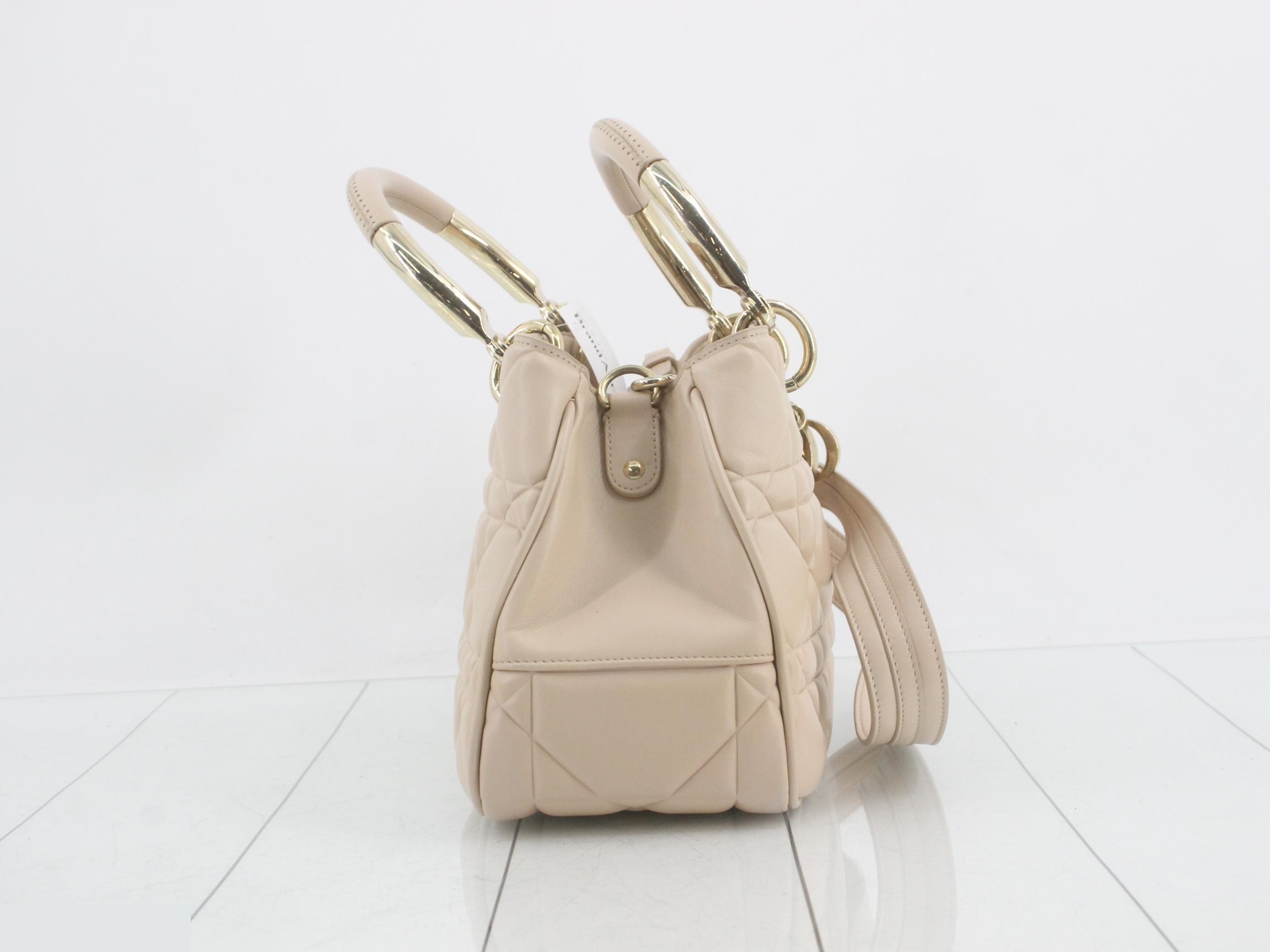 Ladies' 95.22 Leather 2-Way Shoulder/Handbag, Beige — view 4
