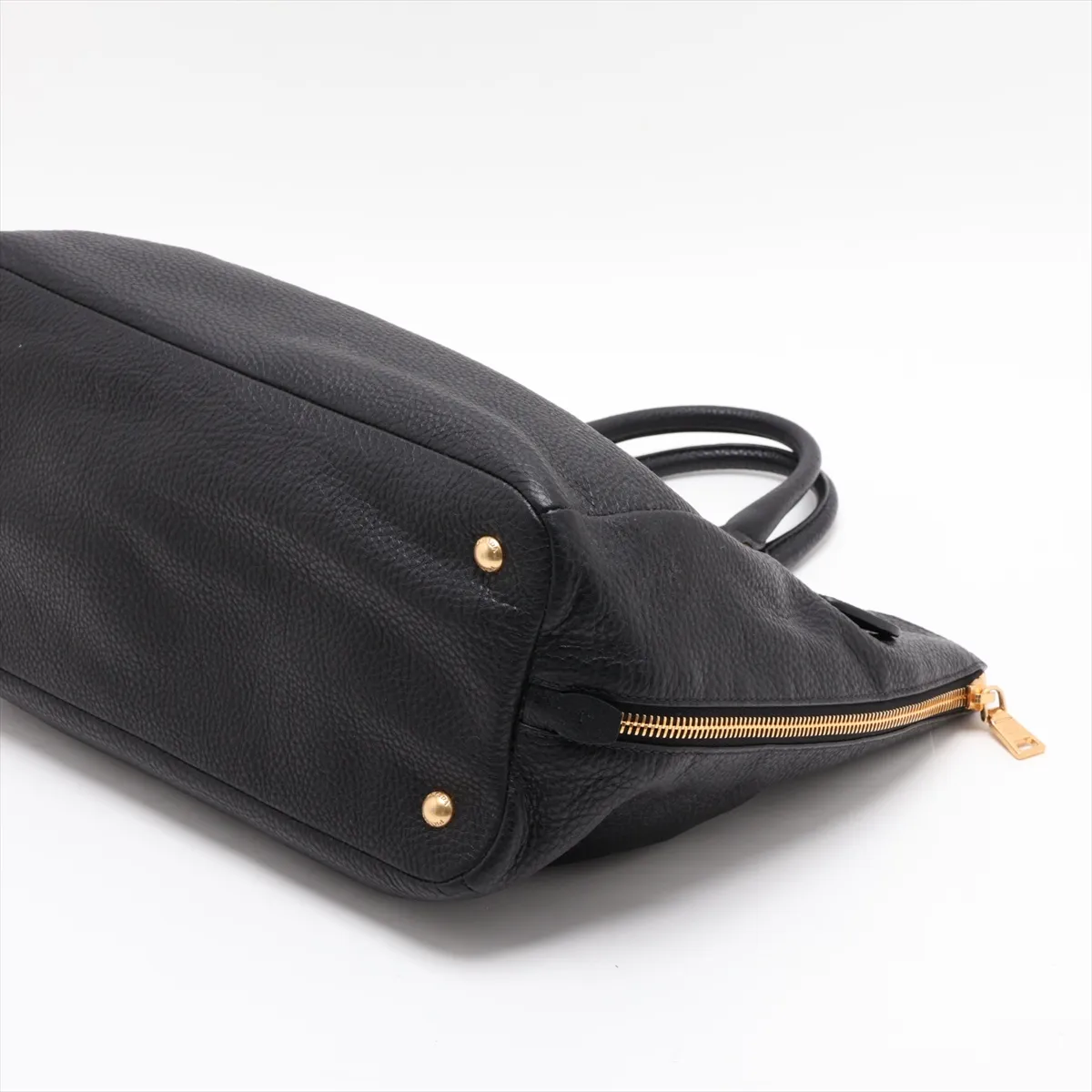 Vitello Daino Soft Leather 2-Way Tote Bag, Black — view 3