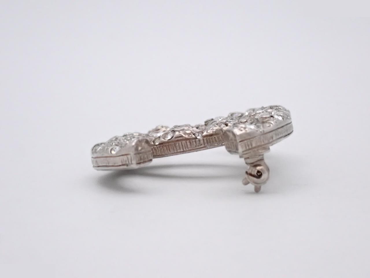 brooch, Coco Mark, rhinestones, A15V, width 4.8cm — view 3