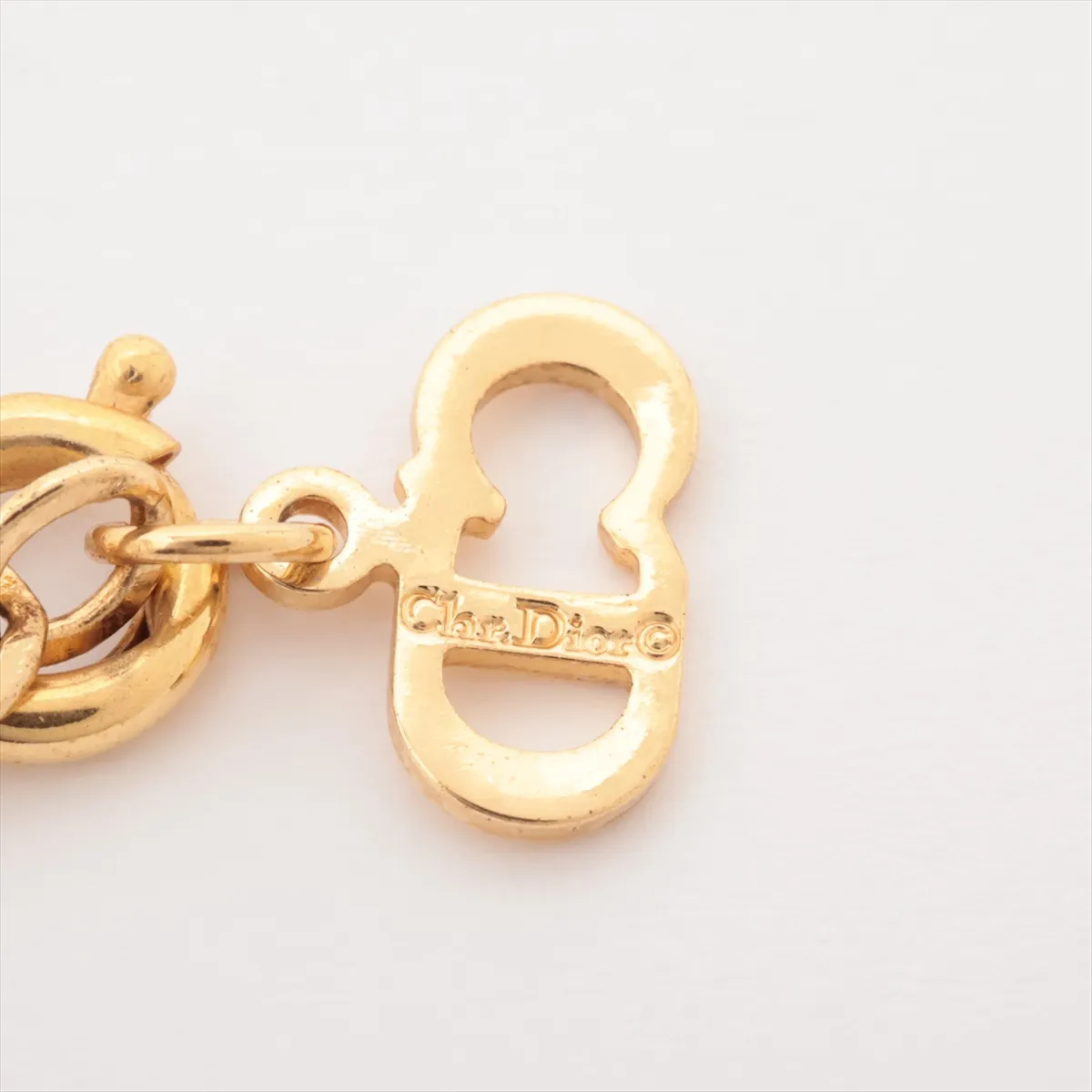 CD Logo Necklace GP Gold — view 4