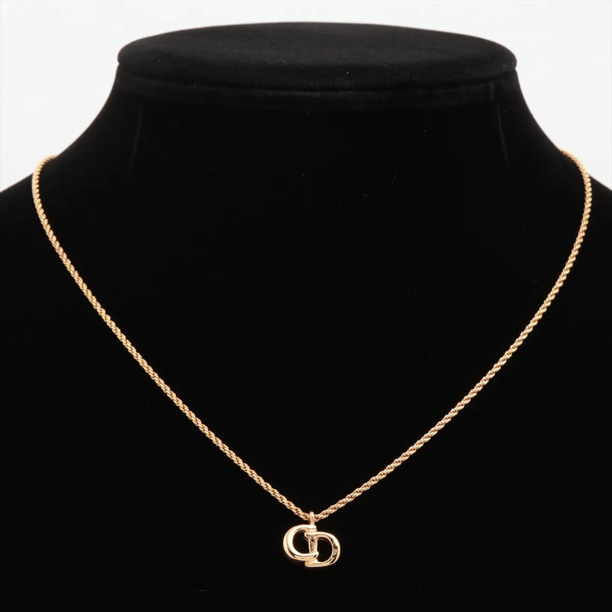 CD Logo Necklace GP Gold — view 5