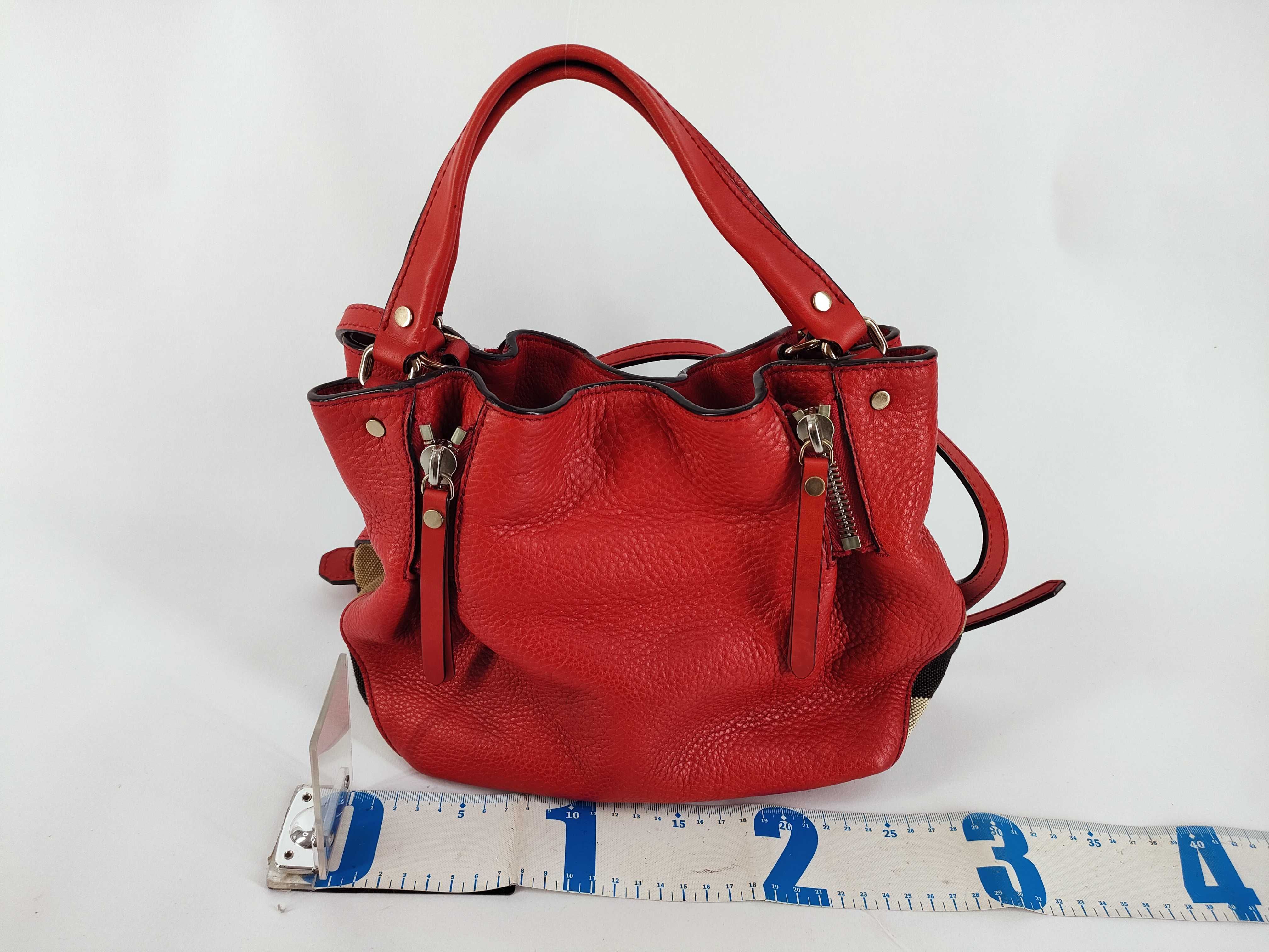 VN - leather hand bag red handbag — view 2
