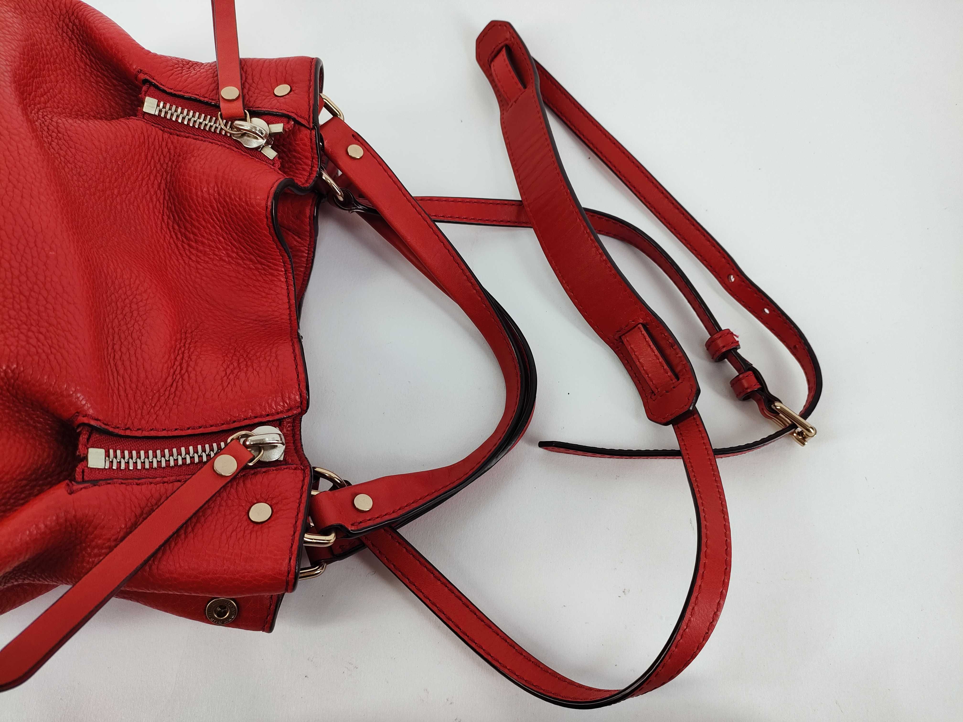 VN - leather hand bag red handbag — view 3