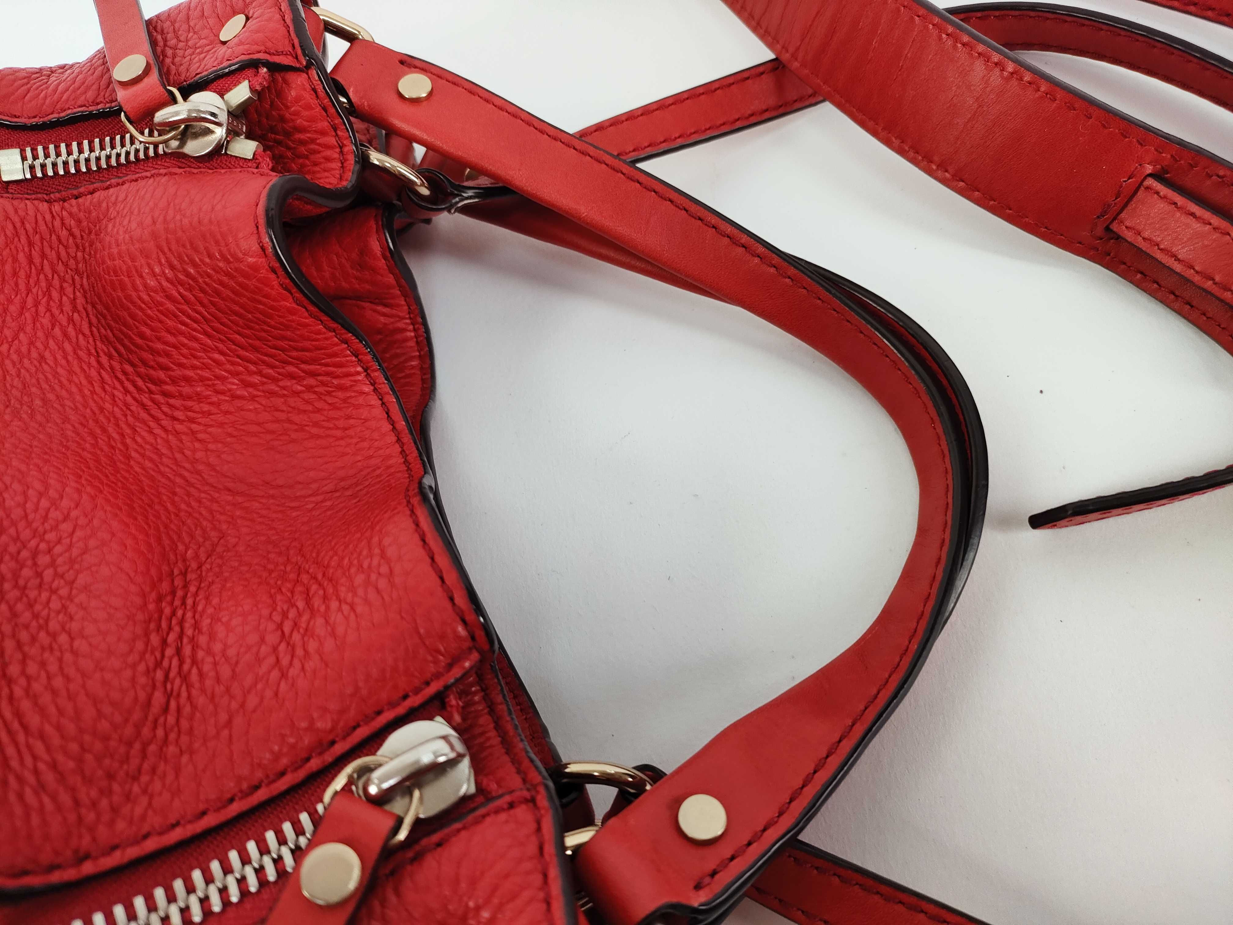 VN - leather hand bag red handbag — view 4