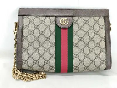 GG Supreme QT- Ophidia GG Supreme Chain Shoulder Bag