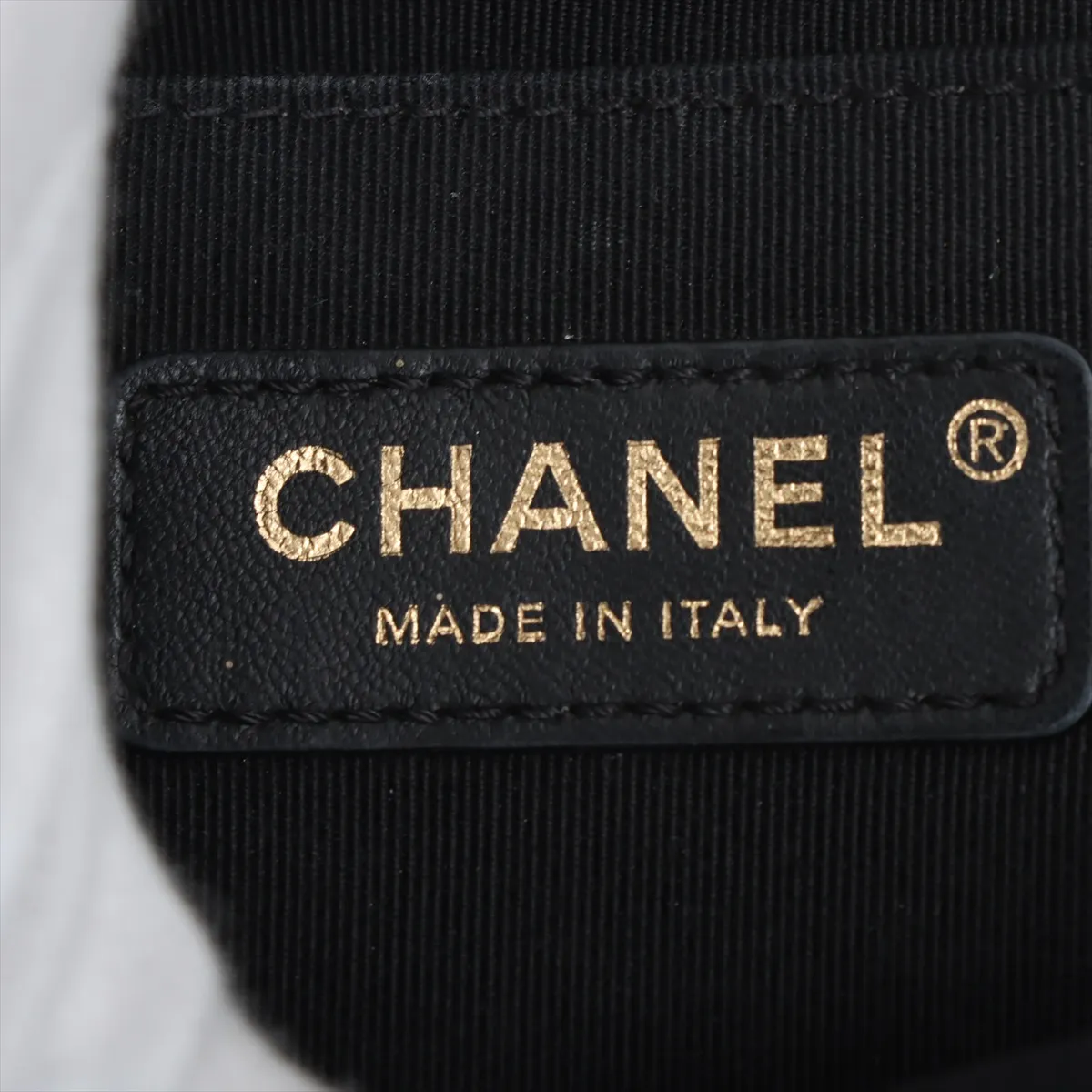 Boy Chanel 25 Mixed Fiber x Lambskin Chain Shoulder Bag Black x Navy Gold Hardware 23443205 23rd Series A67086 — view 8