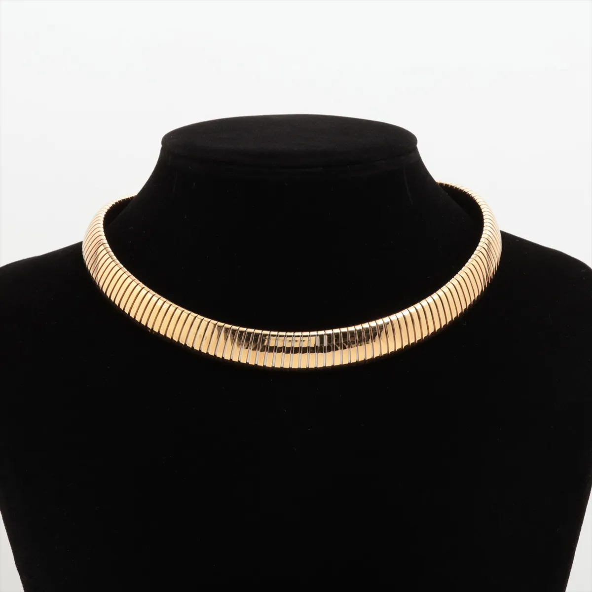 Tubogas Necklace, 750 (Yellow Gold) x Stainless Steel, 98.5g, slightly misshapen. — view 6