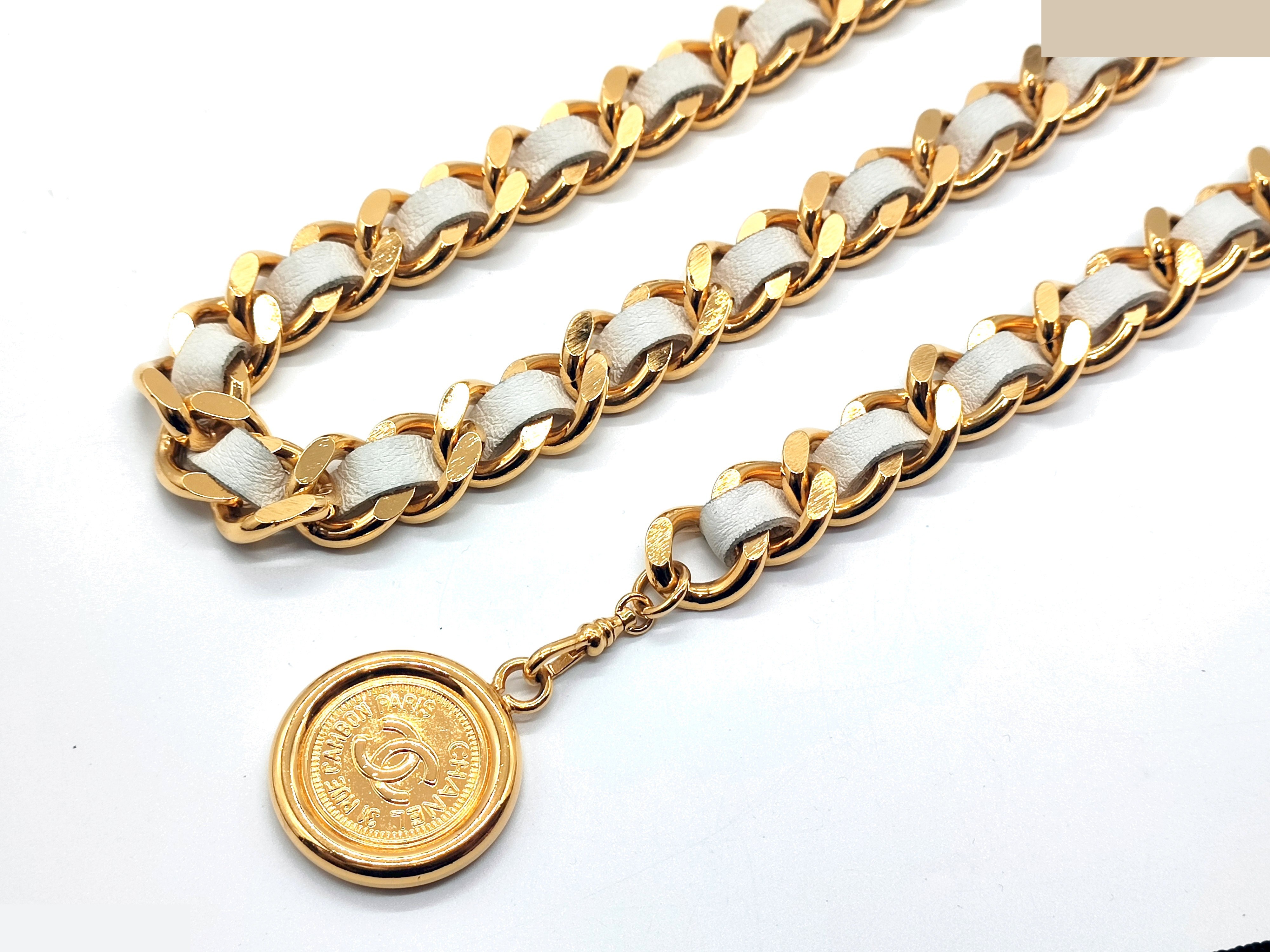 Coco Mark Leather Chain Belt, Chain approx. 80cm — view 4