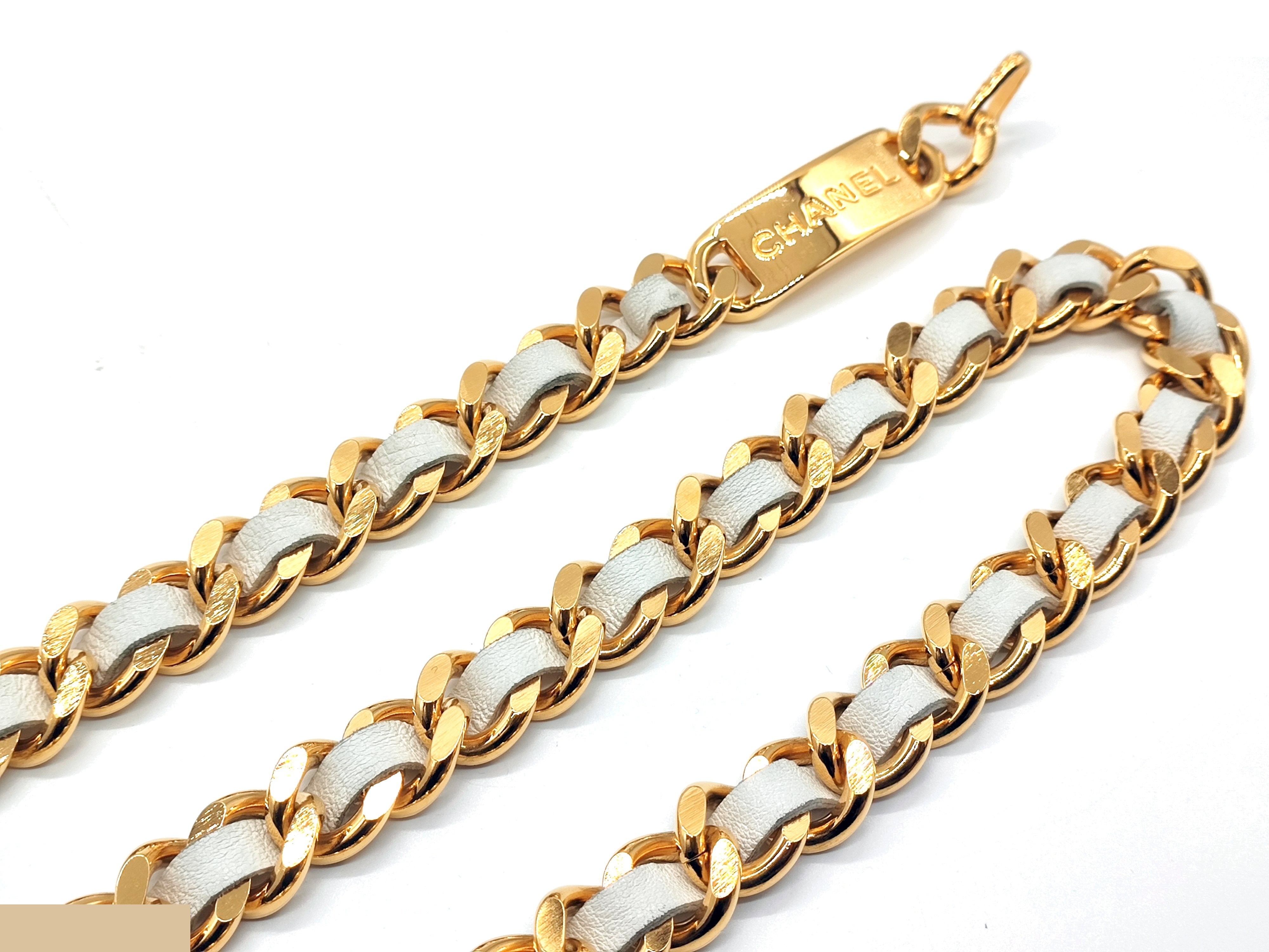 Coco Mark Leather Chain Belt, Chain approx. 80cm — view 5