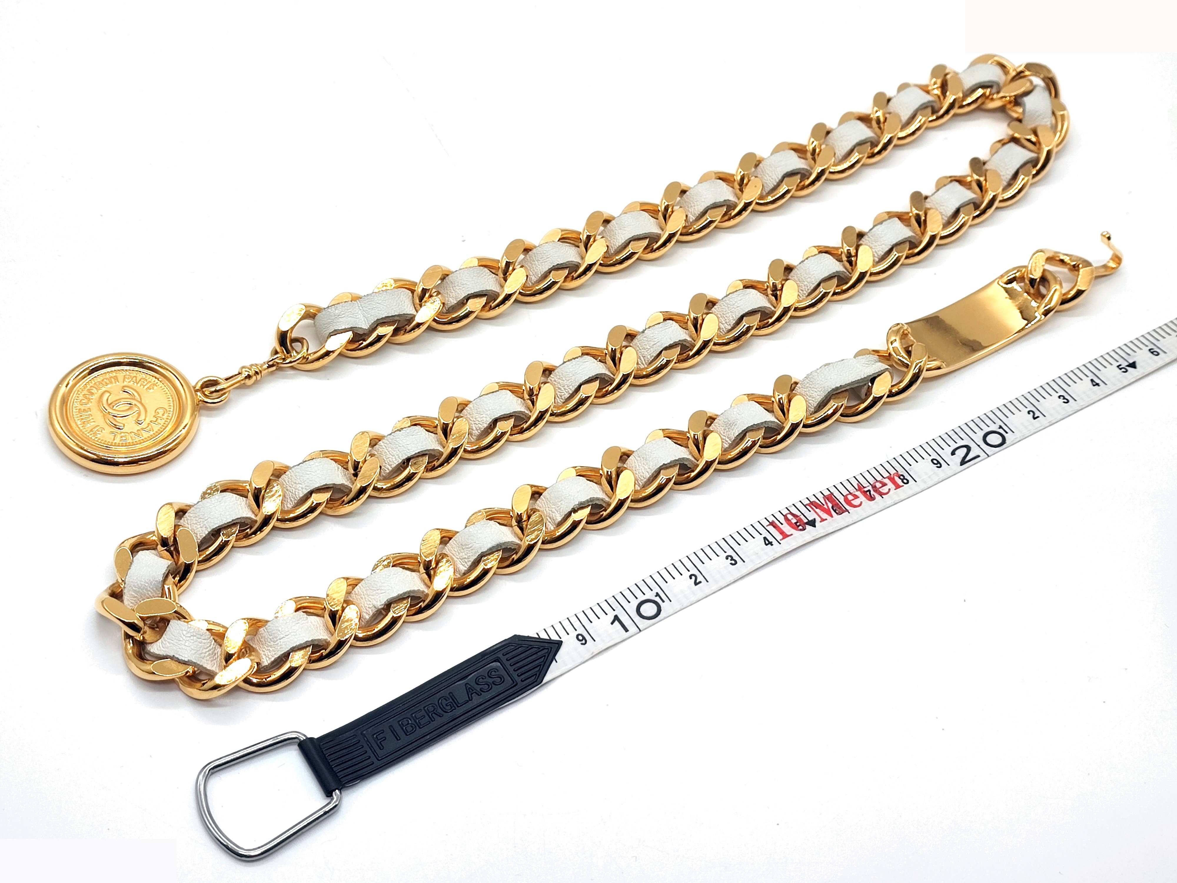 Coco Mark Leather Chain Belt, Chain approx. 80cm — view 9