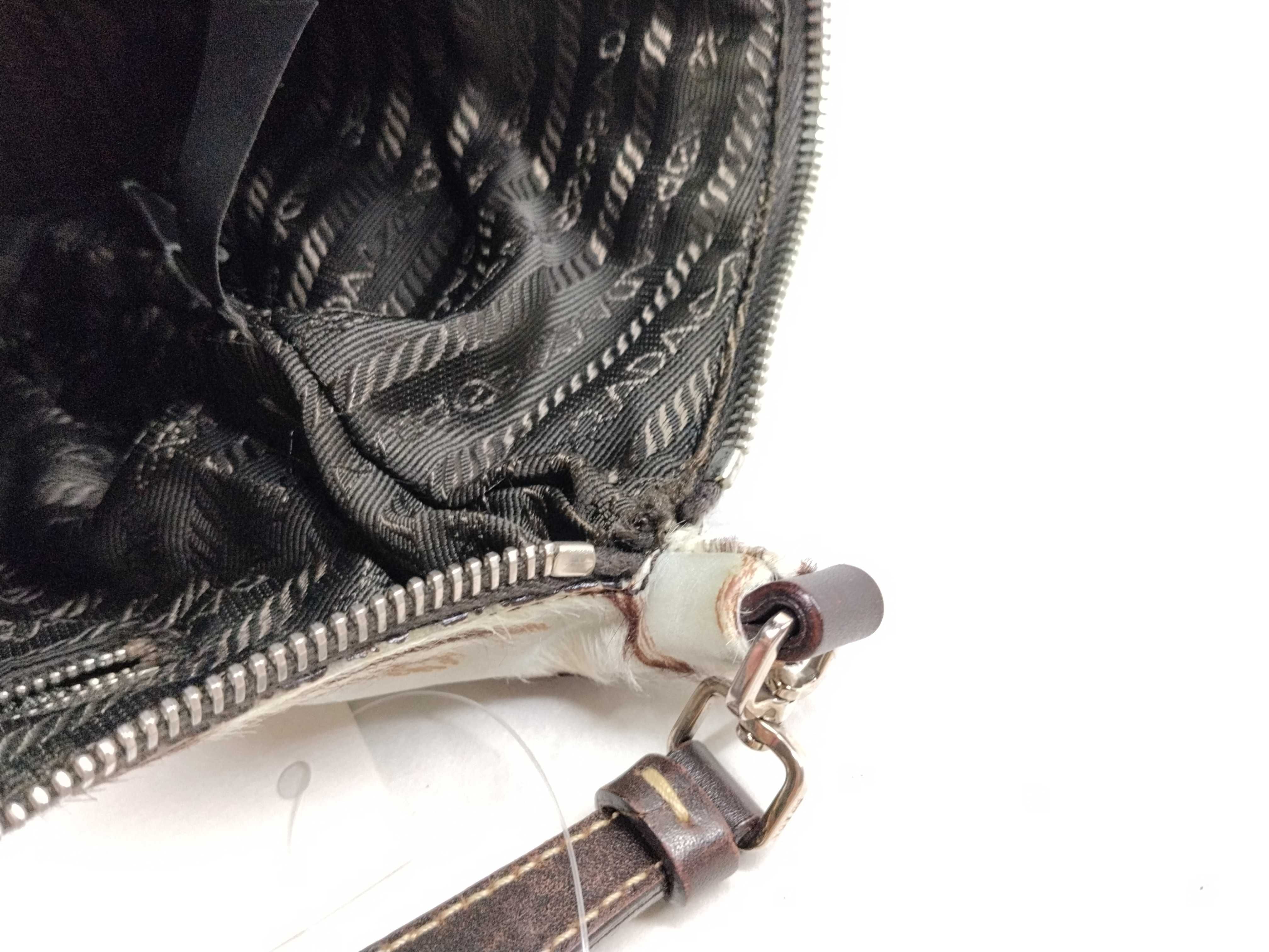 SIRIO Calf Hair Leather Shoulder Bag (Internal tear present) — view 11
