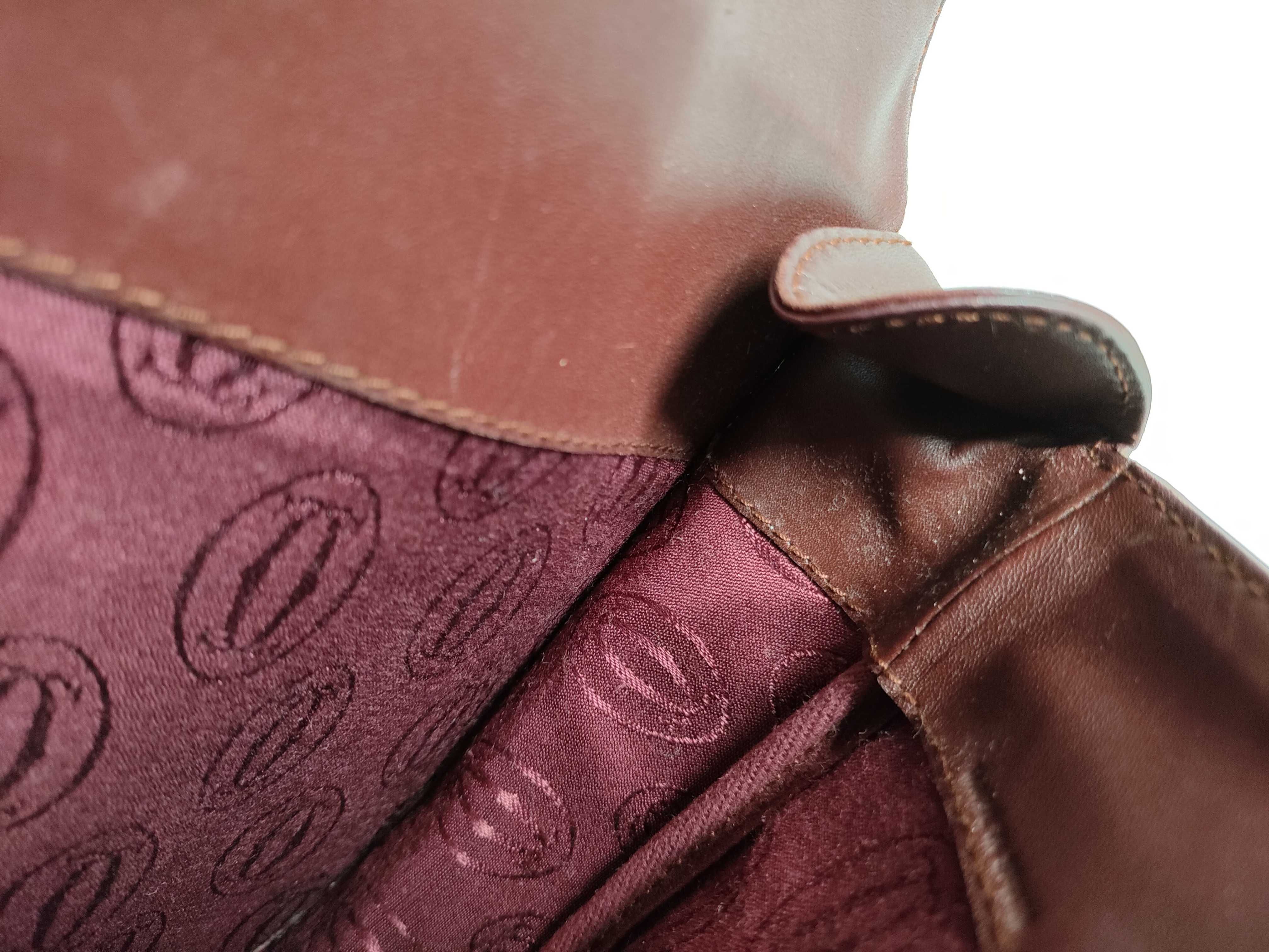 Must Line Bordeaux Leather Shoulder Bag — view 9