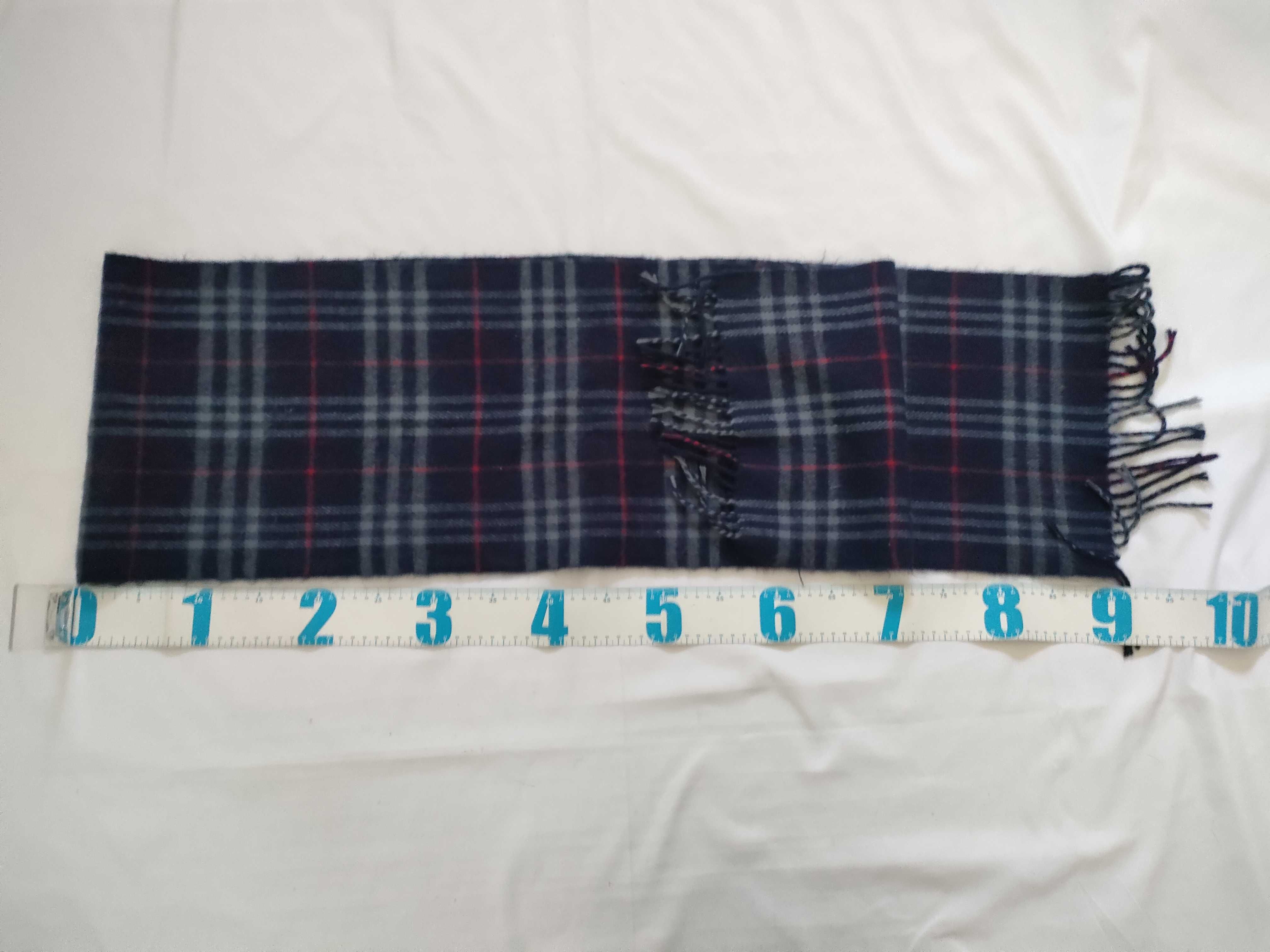Nova Check Scarf, Navy, Other Accessories — view 2