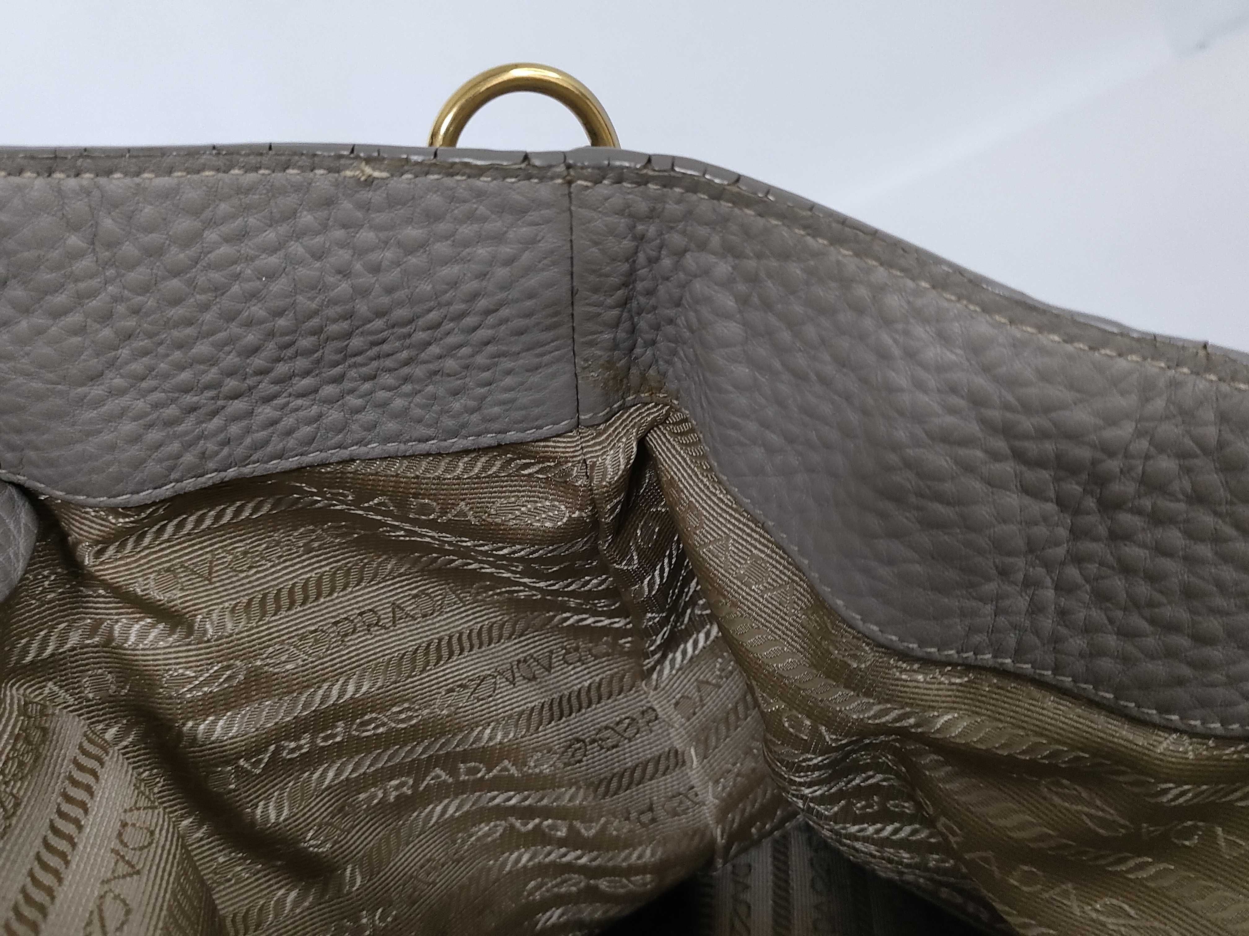 Vitello Lux Tote Bag, Beige Tote Bag — view 11
