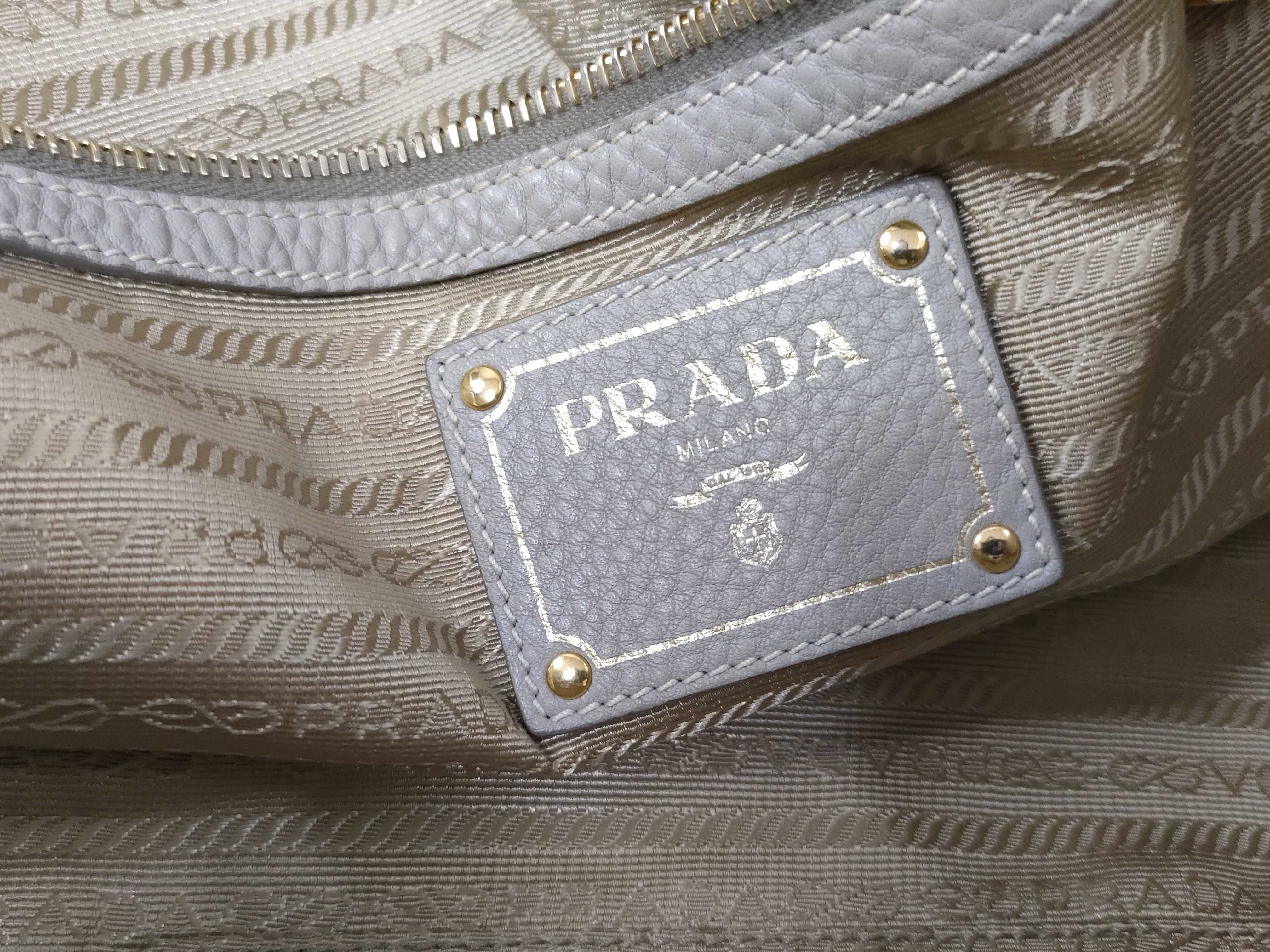 Vitello Lux Tote Bag, Beige Tote Bag — view 13