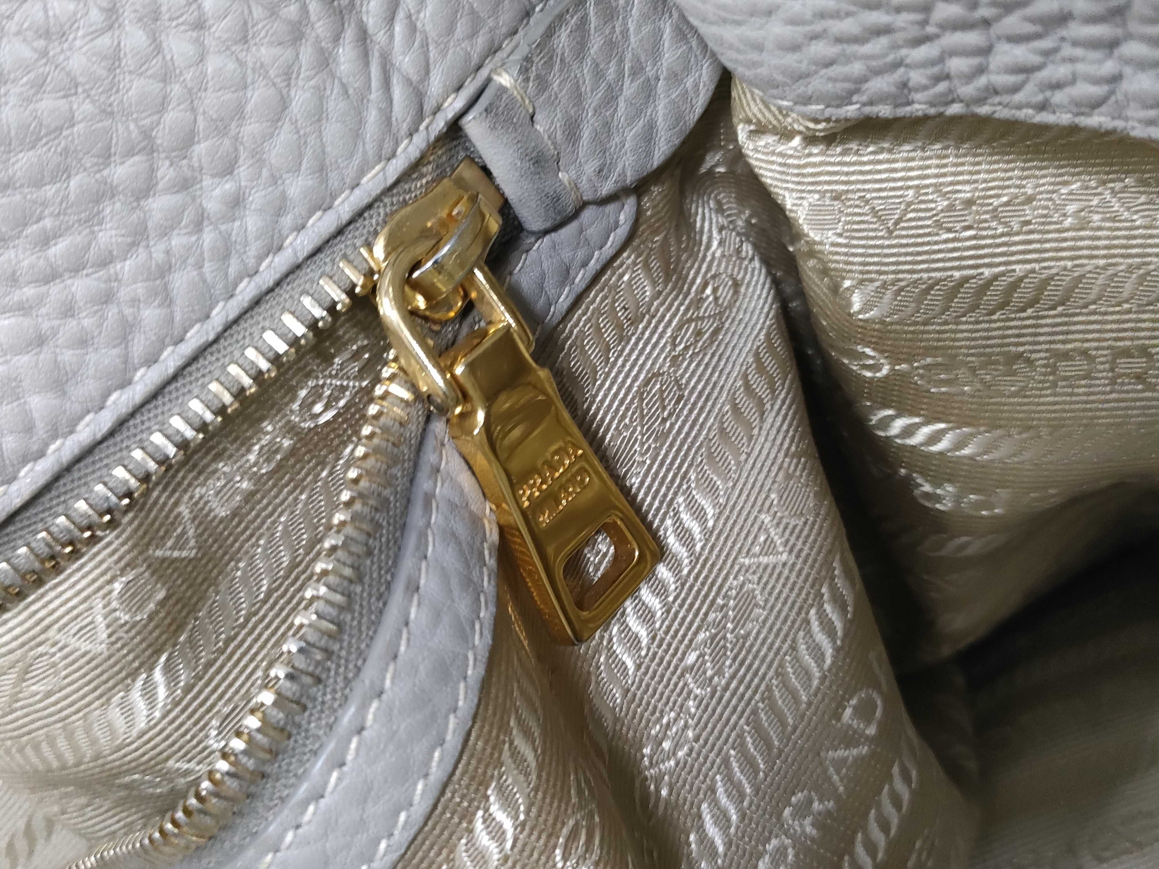 Vitello Lux Tote Bag, Beige Tote Bag — view 14