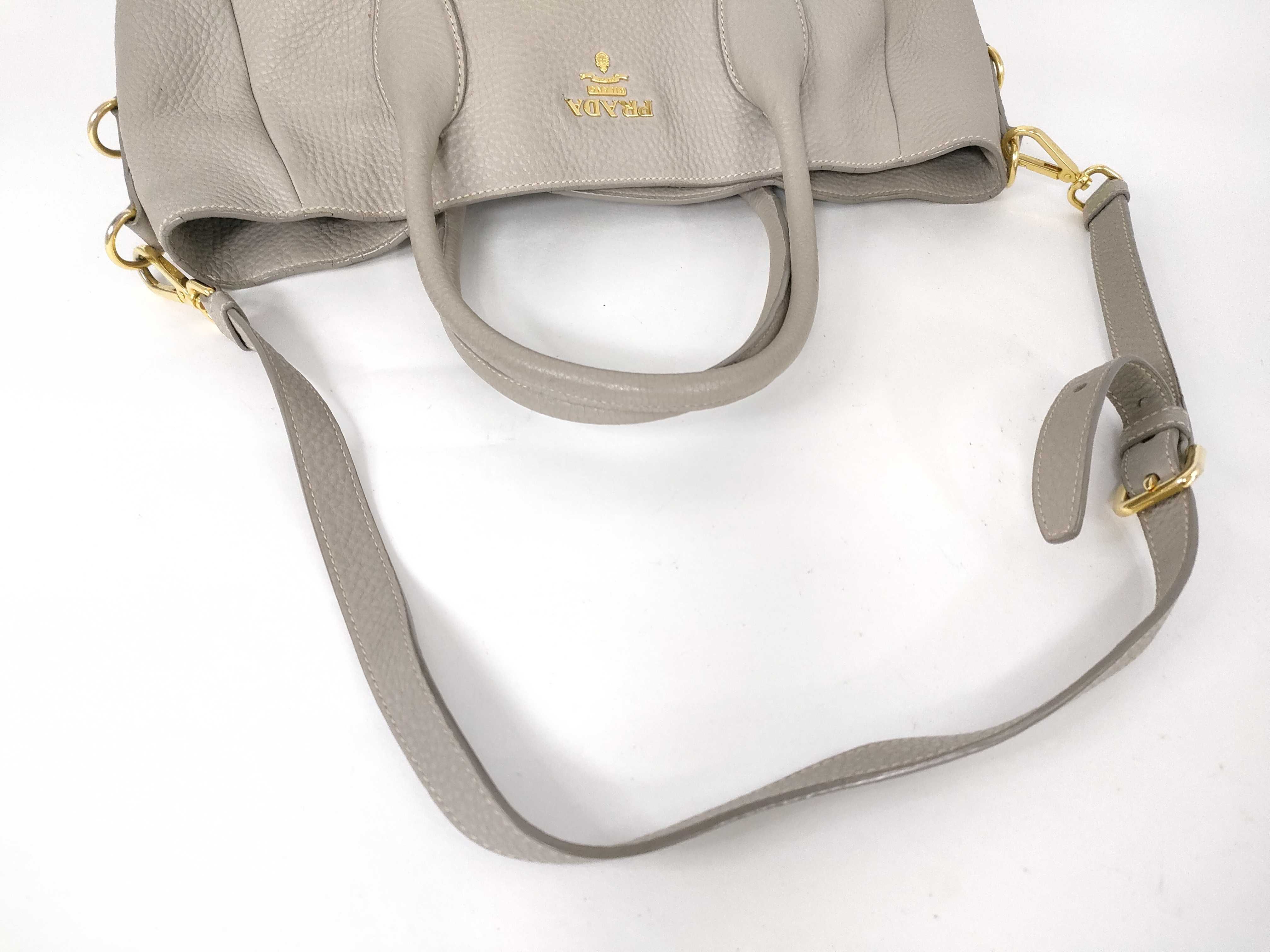 Vitello Lux Tote Bag, Beige Tote Bag — view 6
