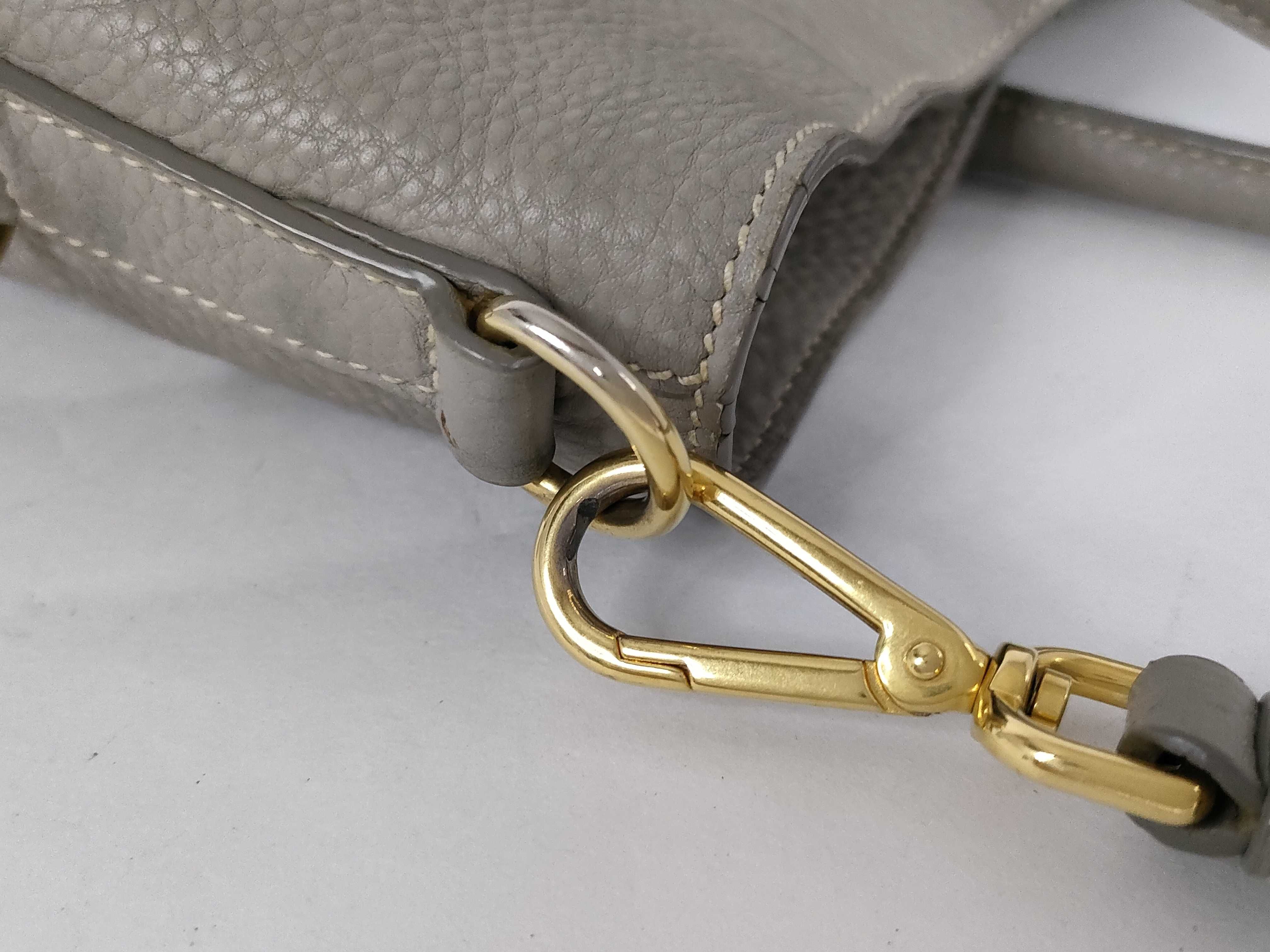Vitello Lux Tote Bag, Beige Tote Bag — view 7