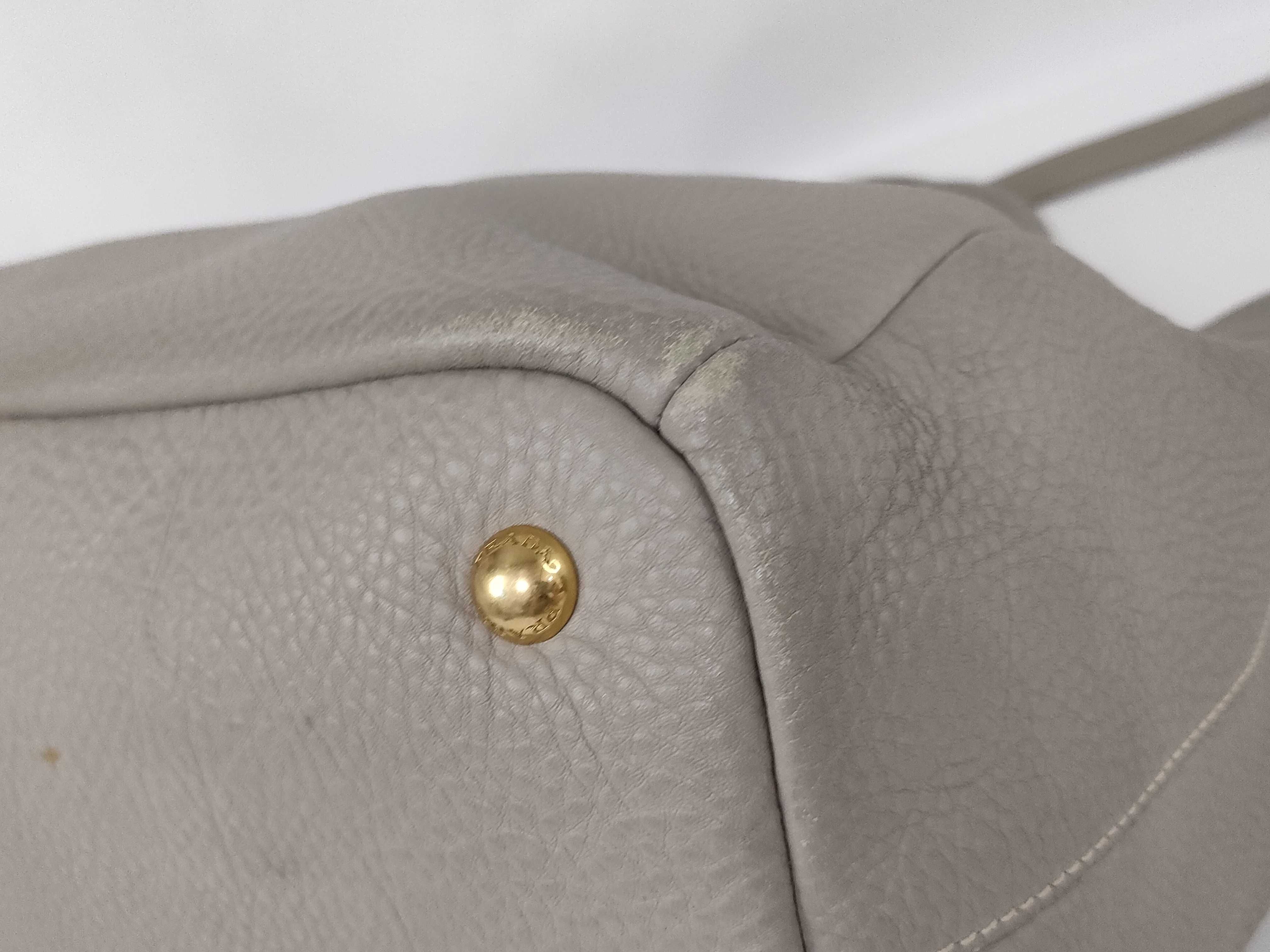 Vitello Lux Tote Bag, Beige Tote Bag — view 8