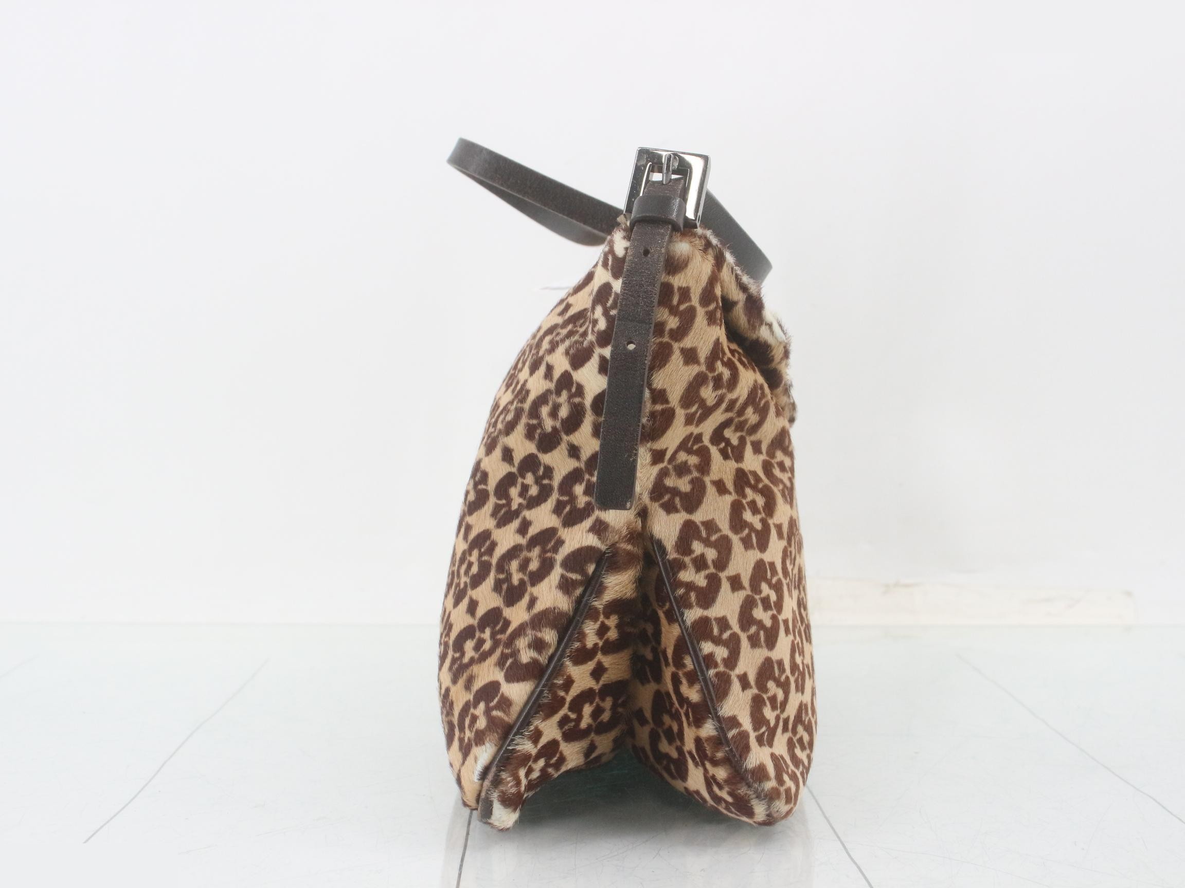 Mamma Baguette Calf Hair/Leather One-Shoulder Bag — view 4