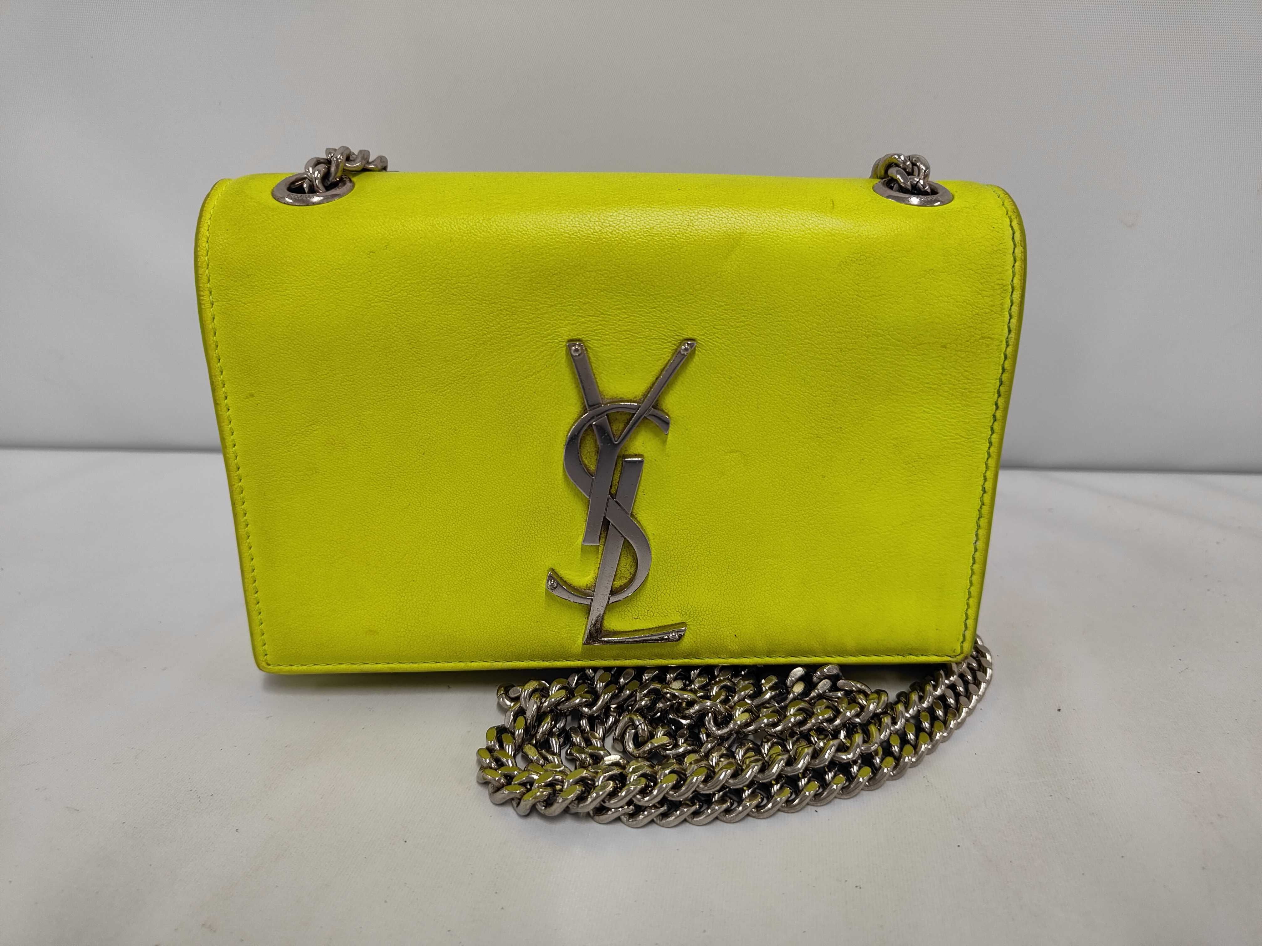 Classic Kate Fluorescent Yellow Shoulder Bag