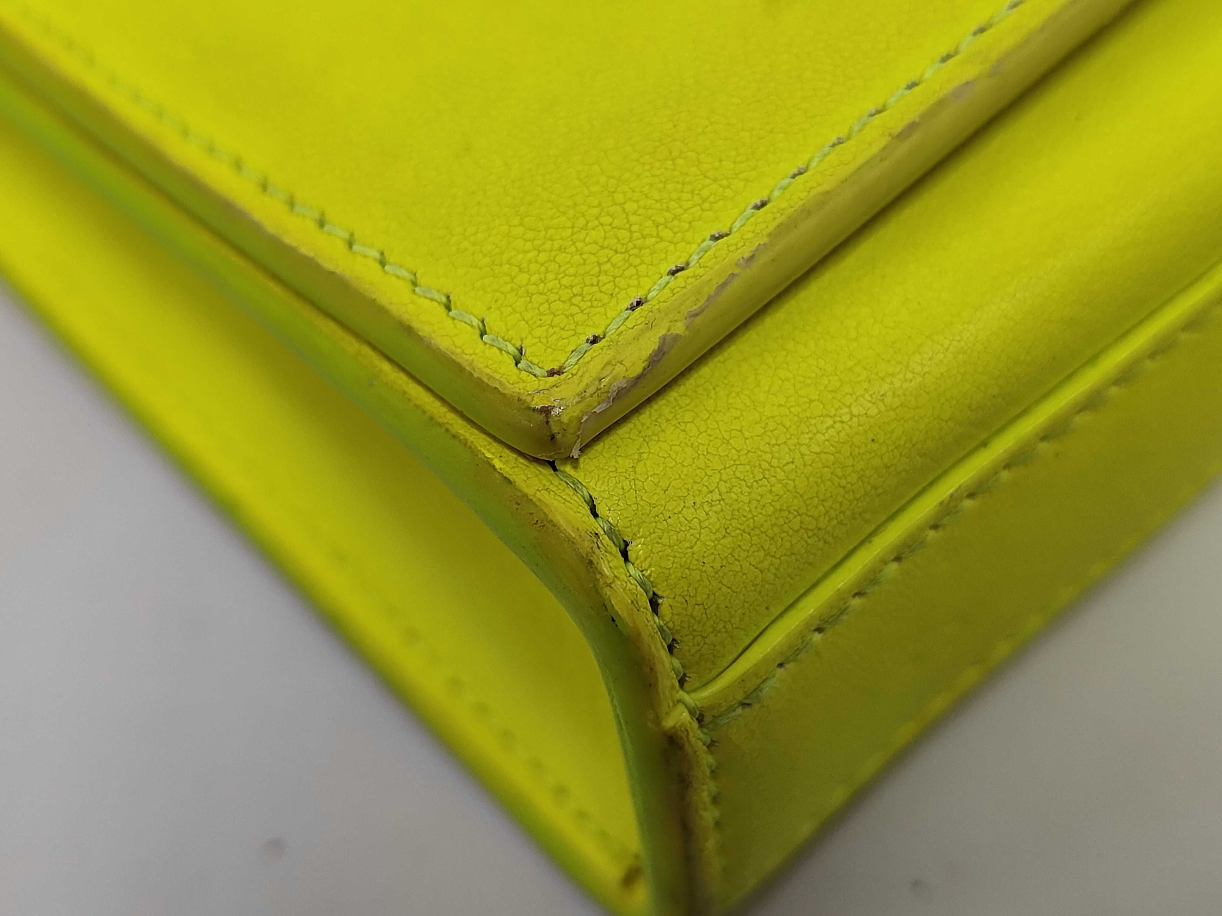 Classic Kate Fluorescent Yellow Shoulder Bag — view 4