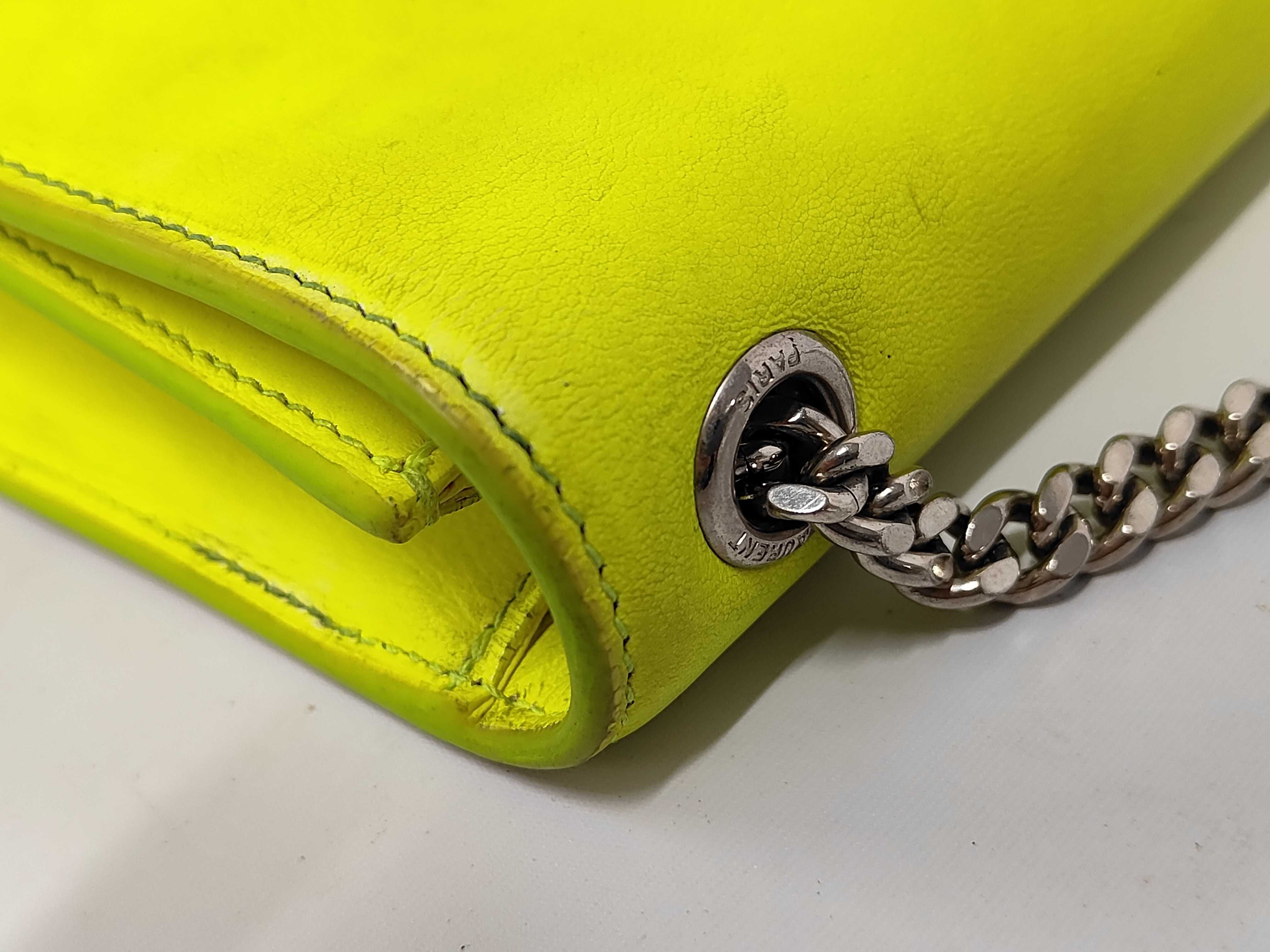 Classic Kate Fluorescent Yellow Shoulder Bag — view 7