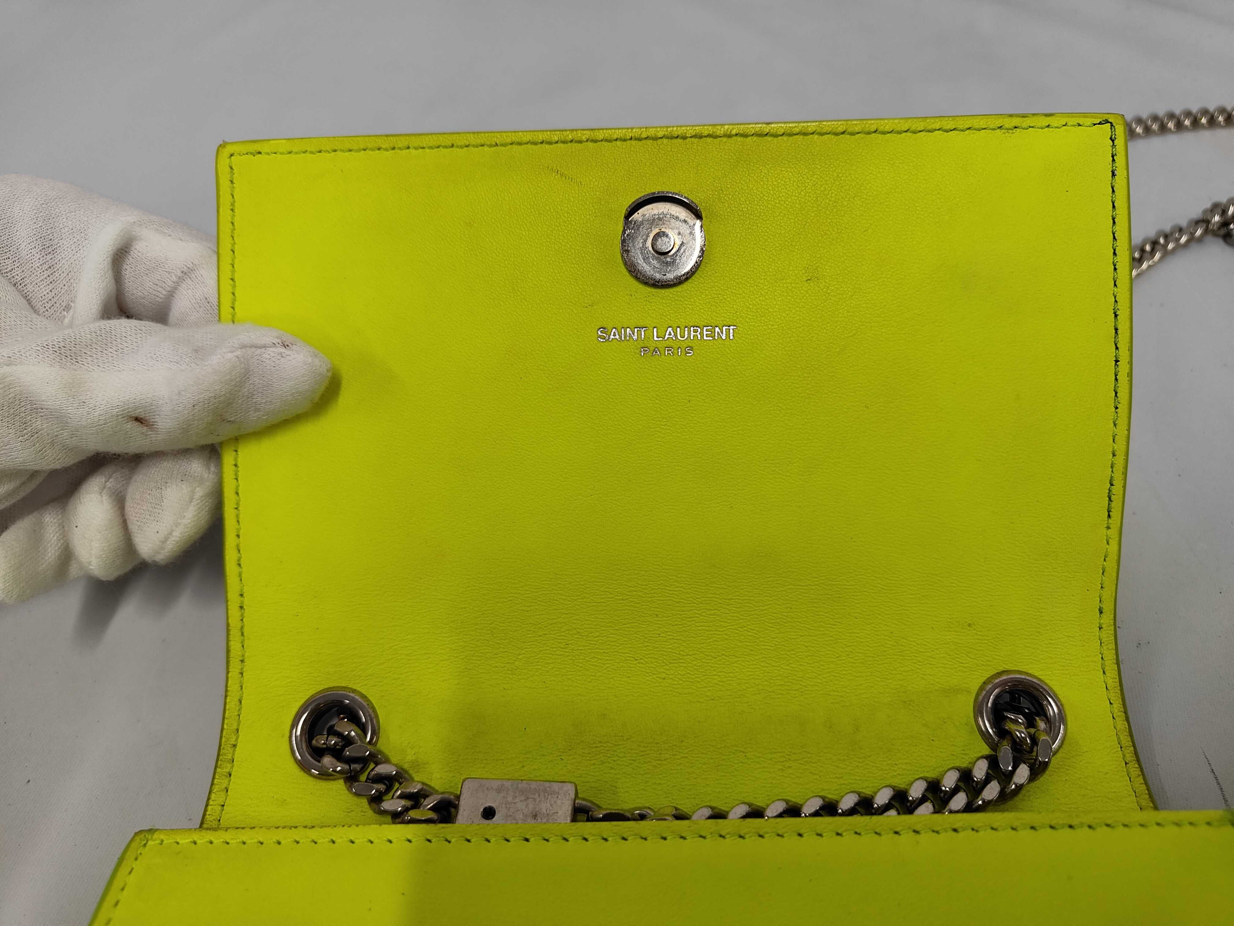 Classic Kate Fluorescent Yellow Shoulder Bag — view 9