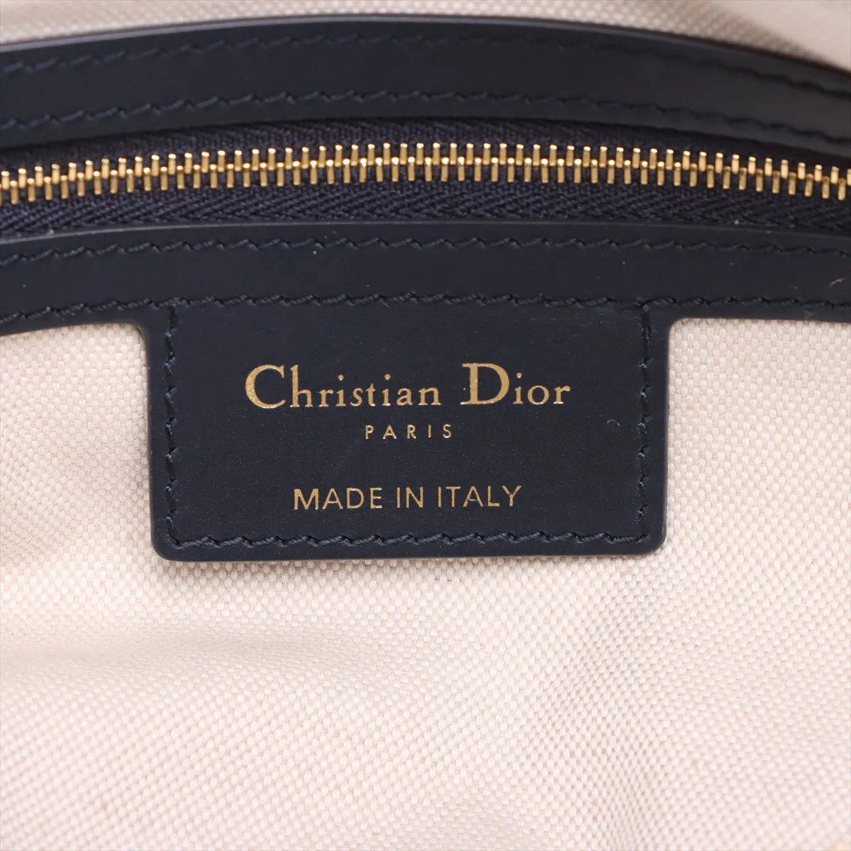Oblique D-Journey Canvas x Leather Shoulder Bag Navy — view 9
