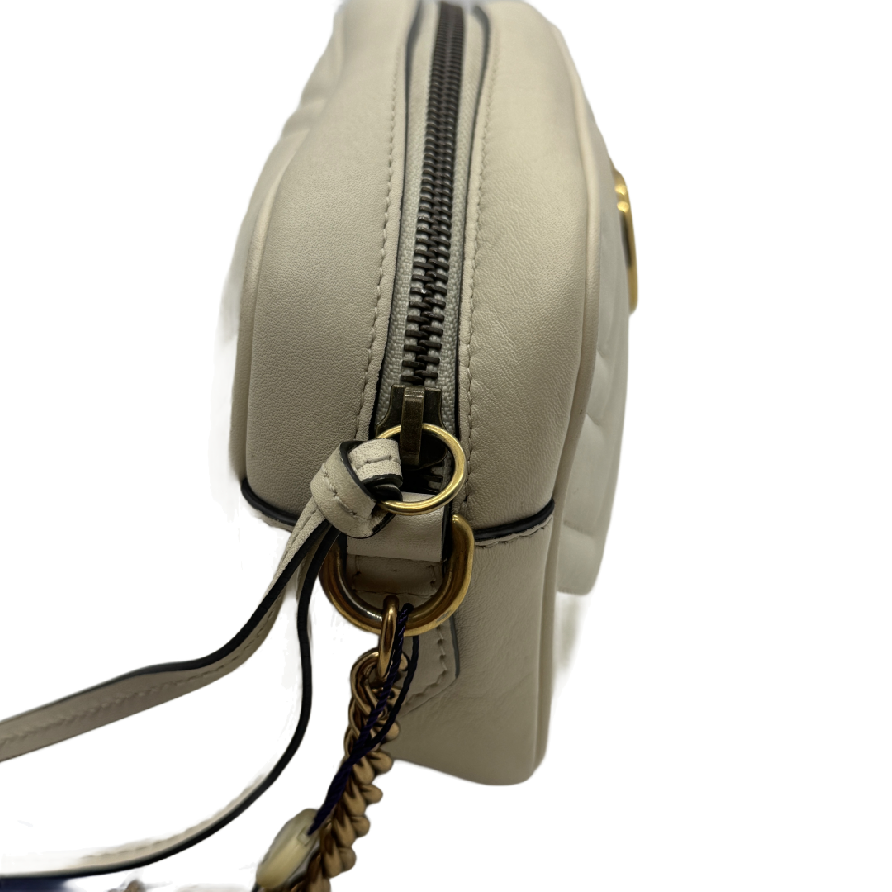 GG Marmont Small Camera Bag, White Shoulder Bag — view 3