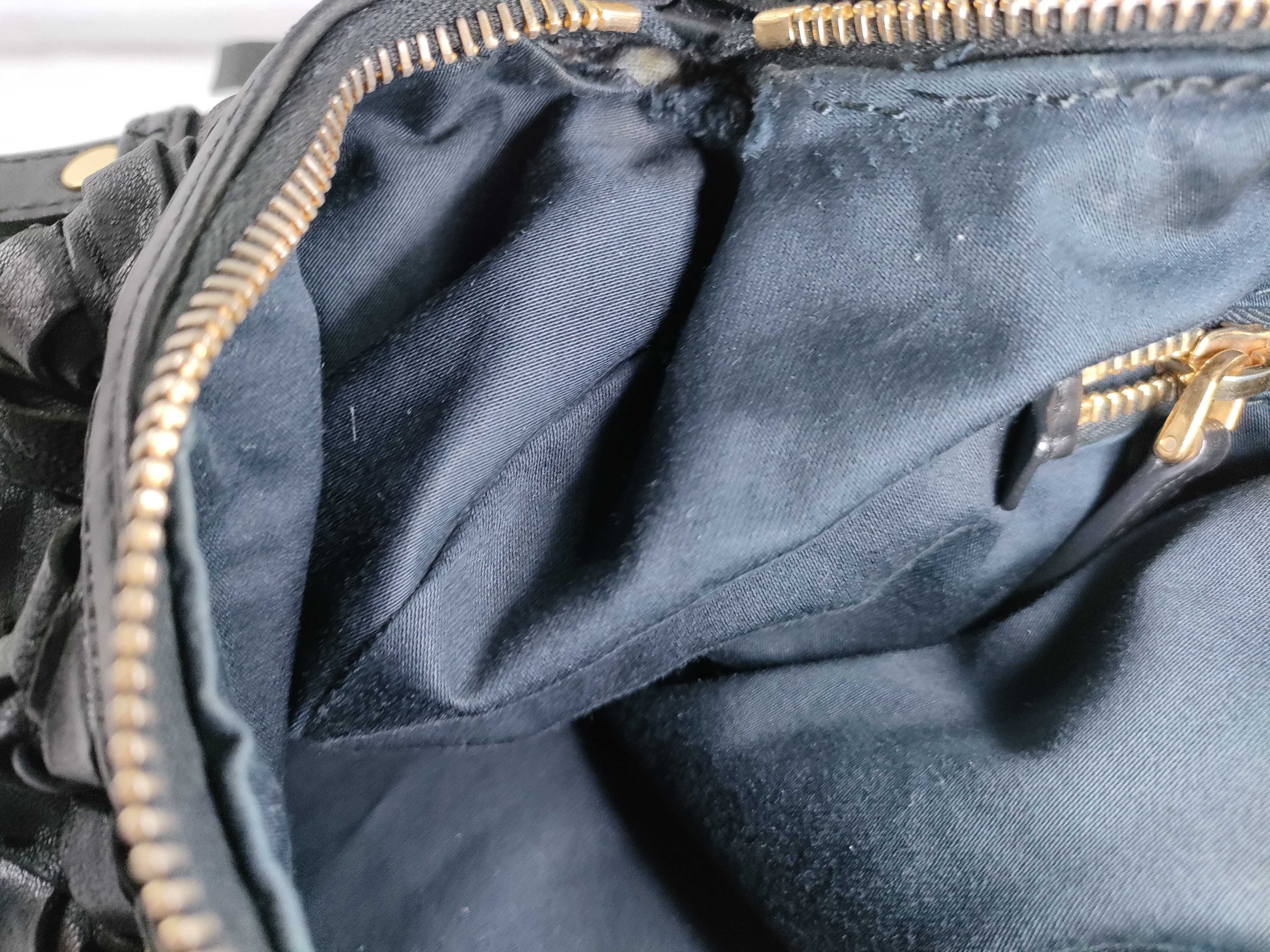 Intrecciato Leather 2-Way Shoulder Bag, Black, Serial Number — view 11