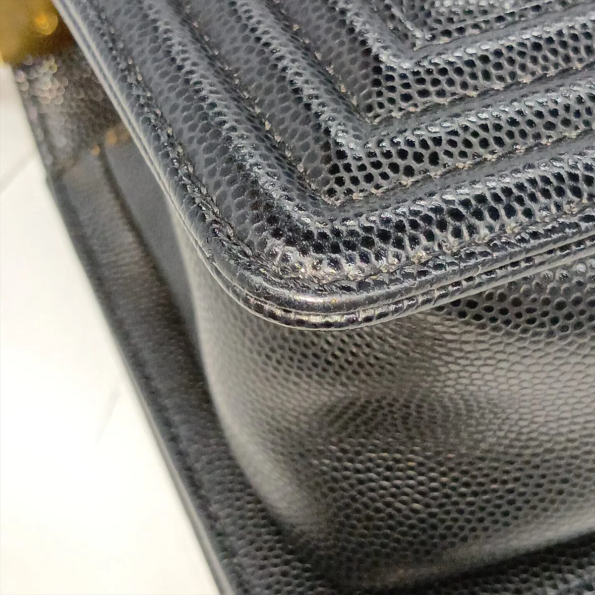 Boy Chanel 20 Small Caviar Skin Chain Shoulder Bag, Black with Gold Hardware, HX83PHJ0, Random Plate, A67085 — view 14