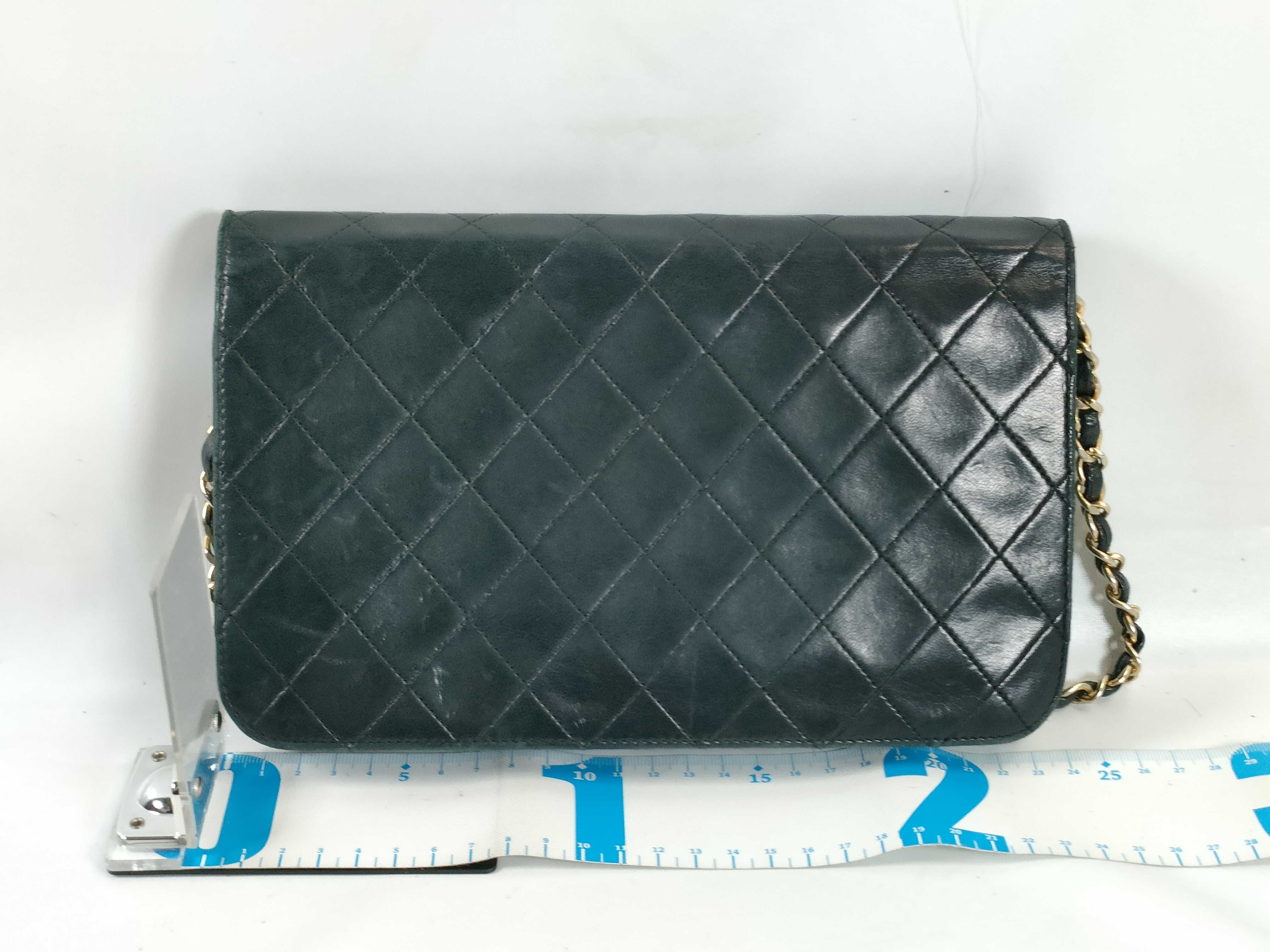 Lambskin Push-Lock Full Flap Shoulder Bag — view 2