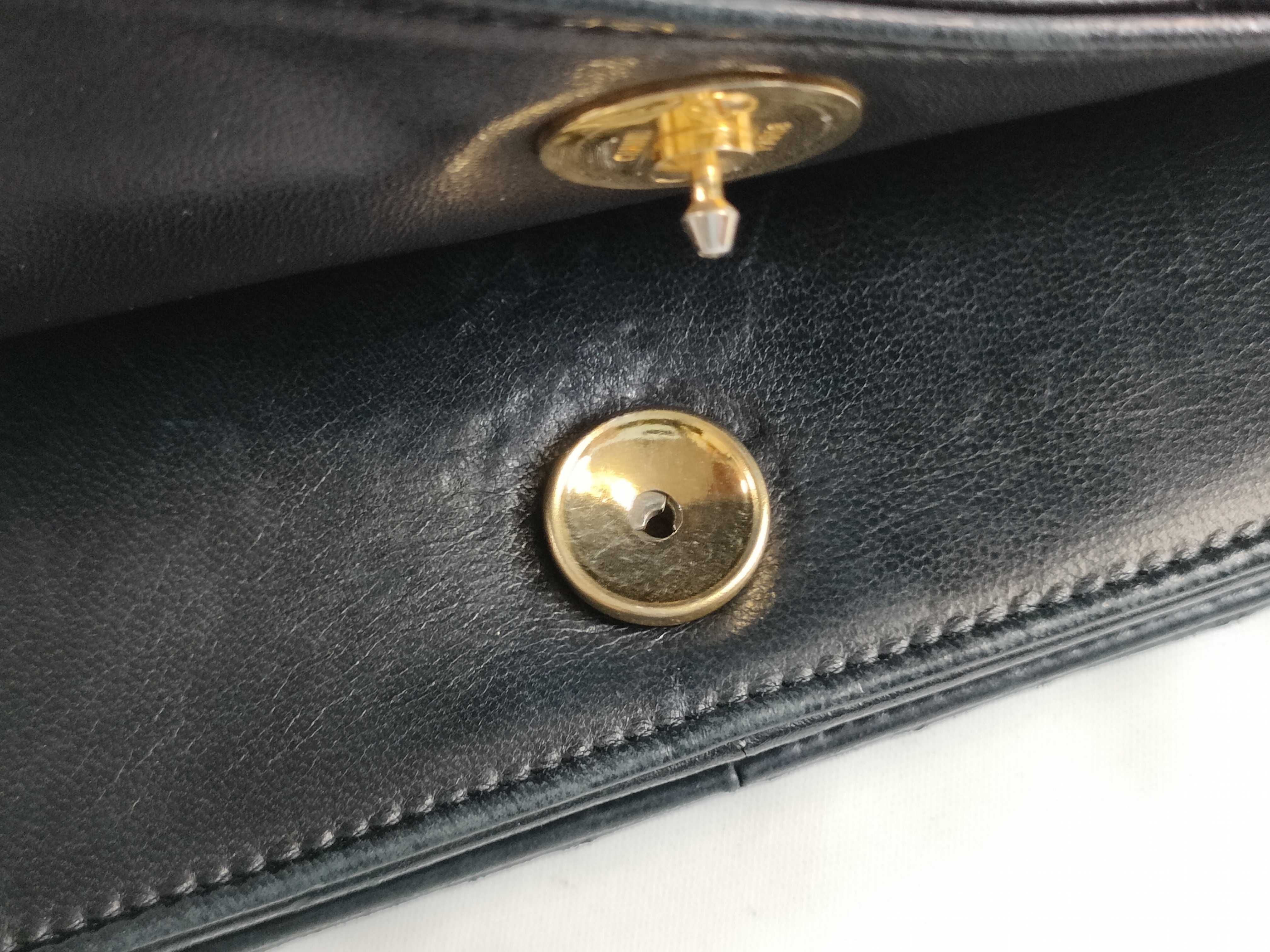 Lambskin Push-Lock Full Flap Shoulder Bag — view 8