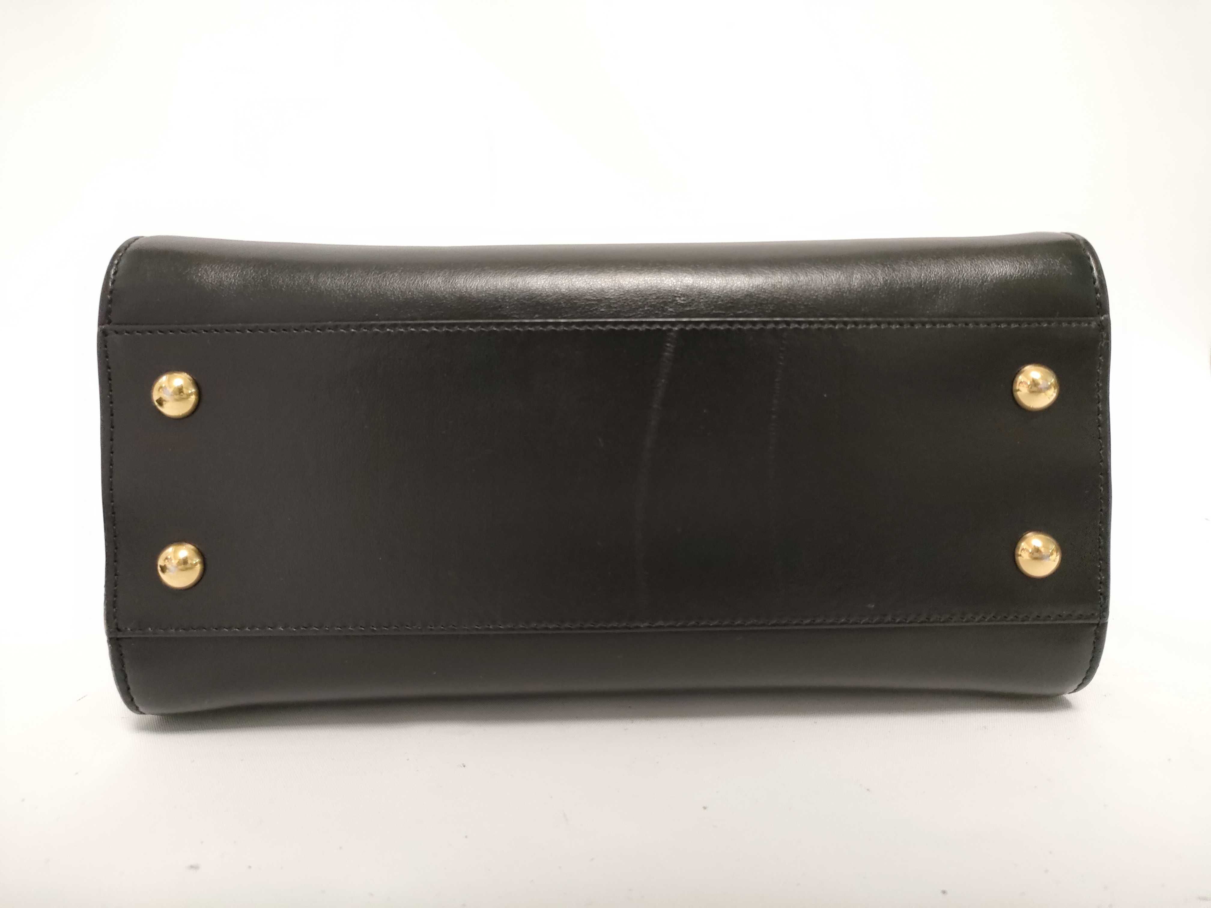 Baby Cabas Leather 2-Way Handbag, Black, 472466 (Handbag) — view 6