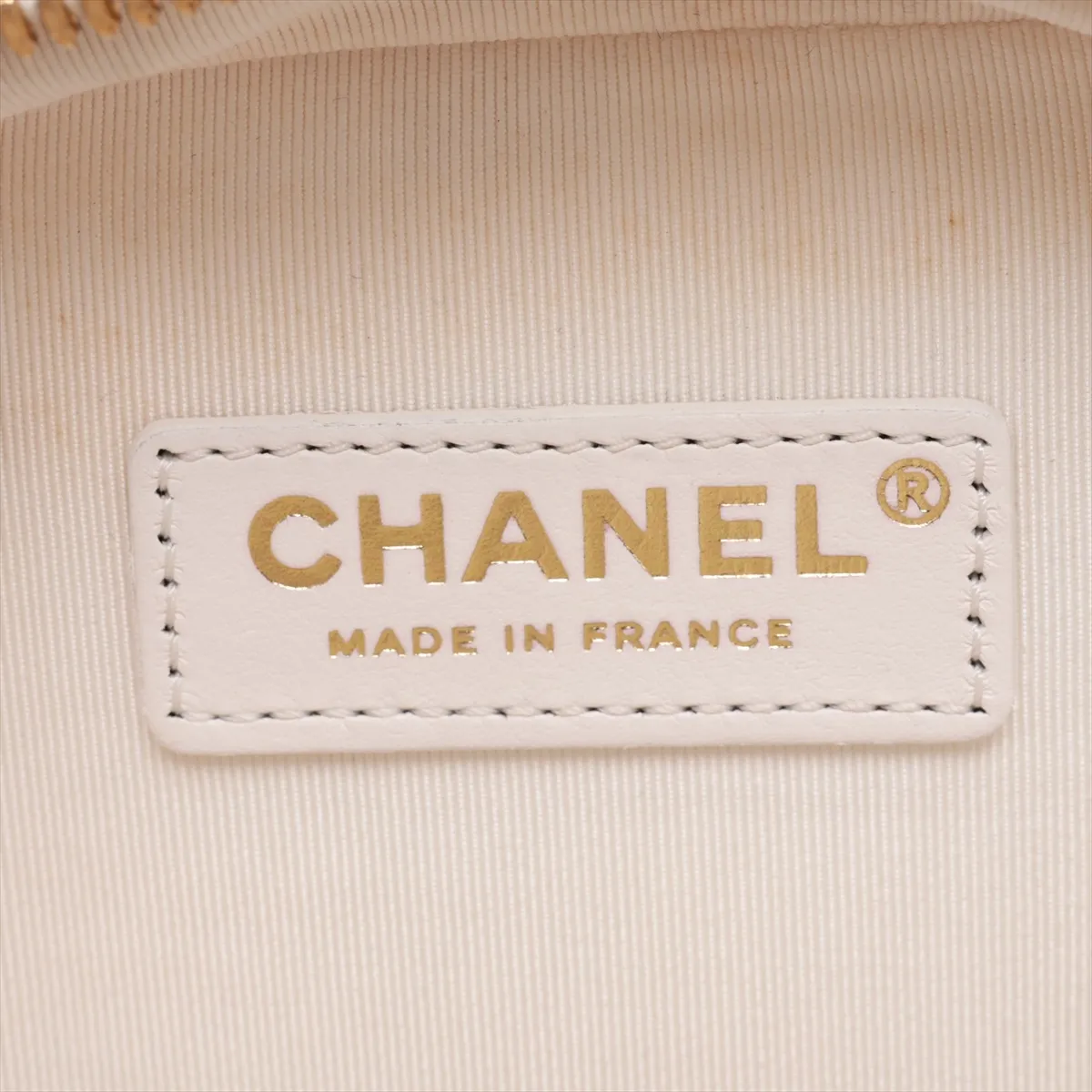 Matelassé Lambskin 2-Way Shoulder Bag, White with Gold Hardware, 30072824 (Serial Number in the 30s) — view 11