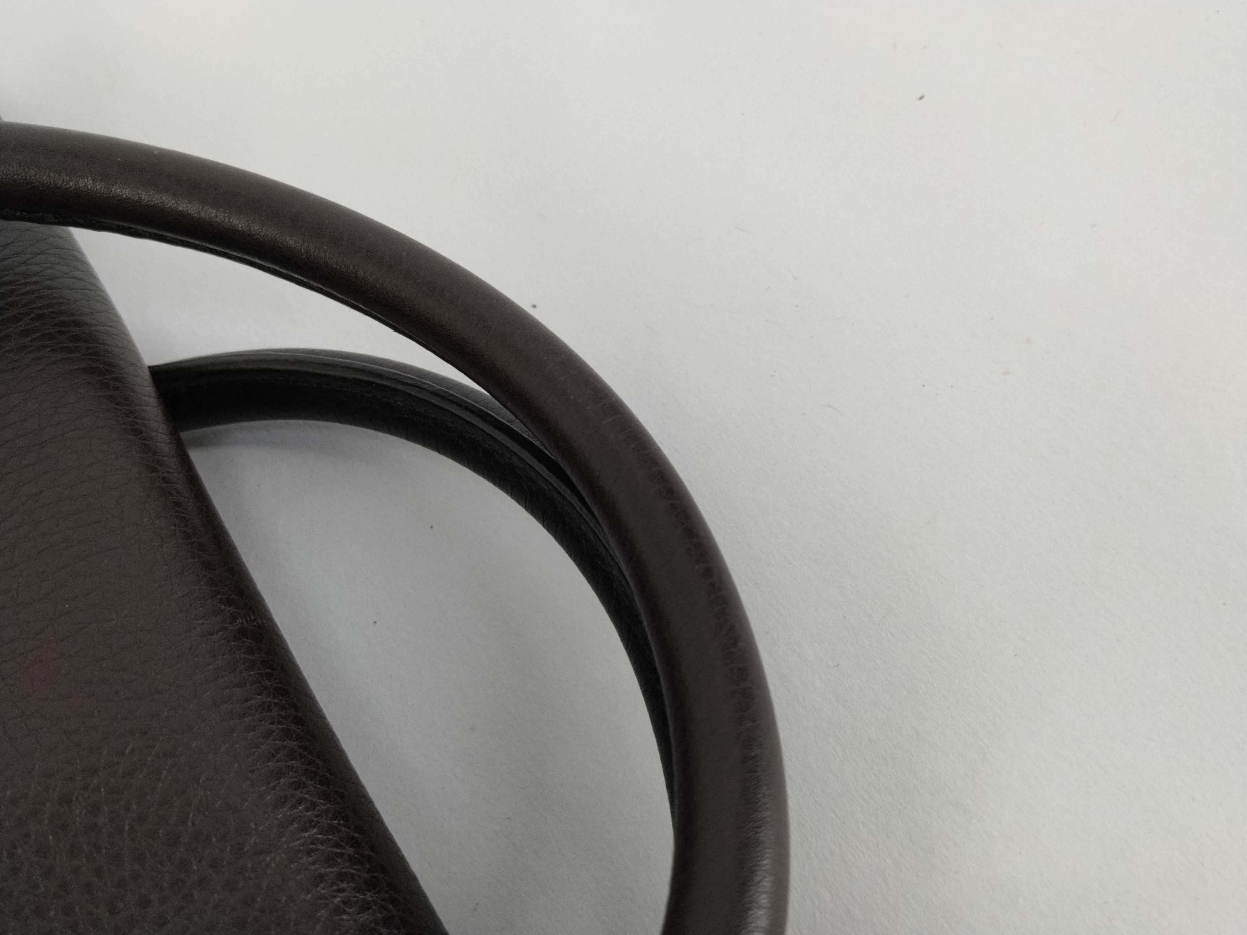 (Gucci) Haircalf Sherry Line Leather D-ring Name Tag Handbag, Dark Brown, with Dust Bag — view 4