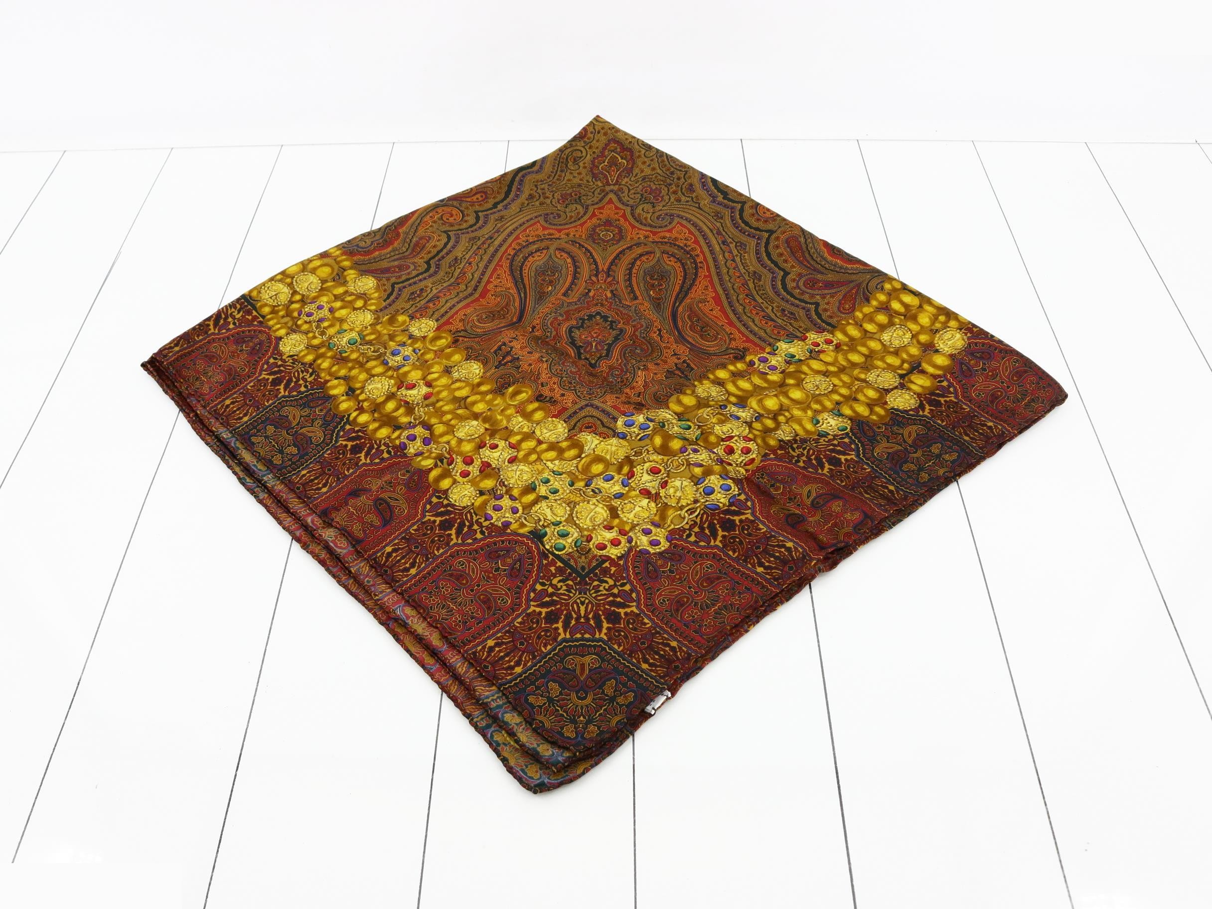 Paisley jewelry pattern scarf (with tag) — view 2