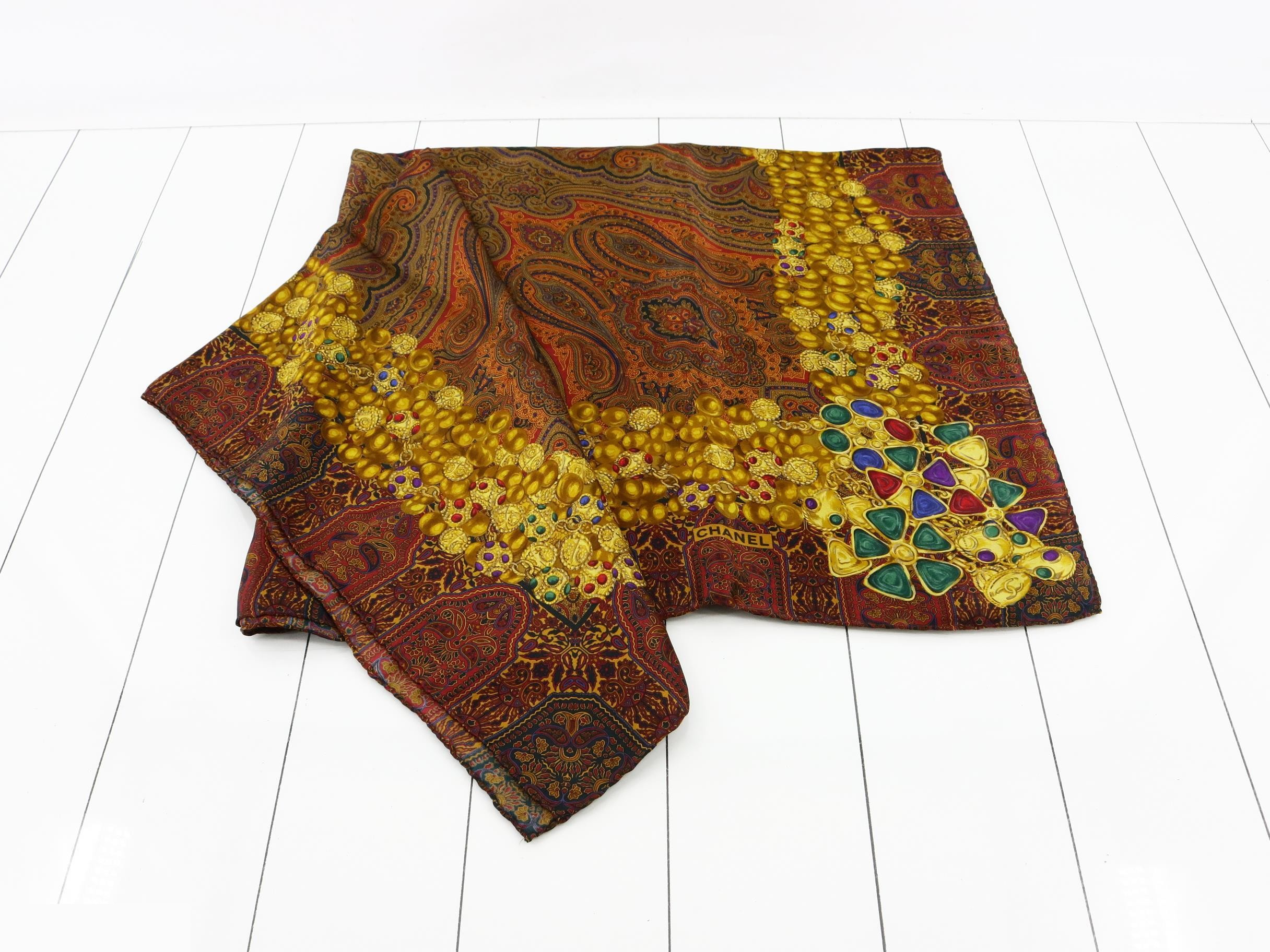 Paisley jewelry pattern scarf (with tag) — view 3
