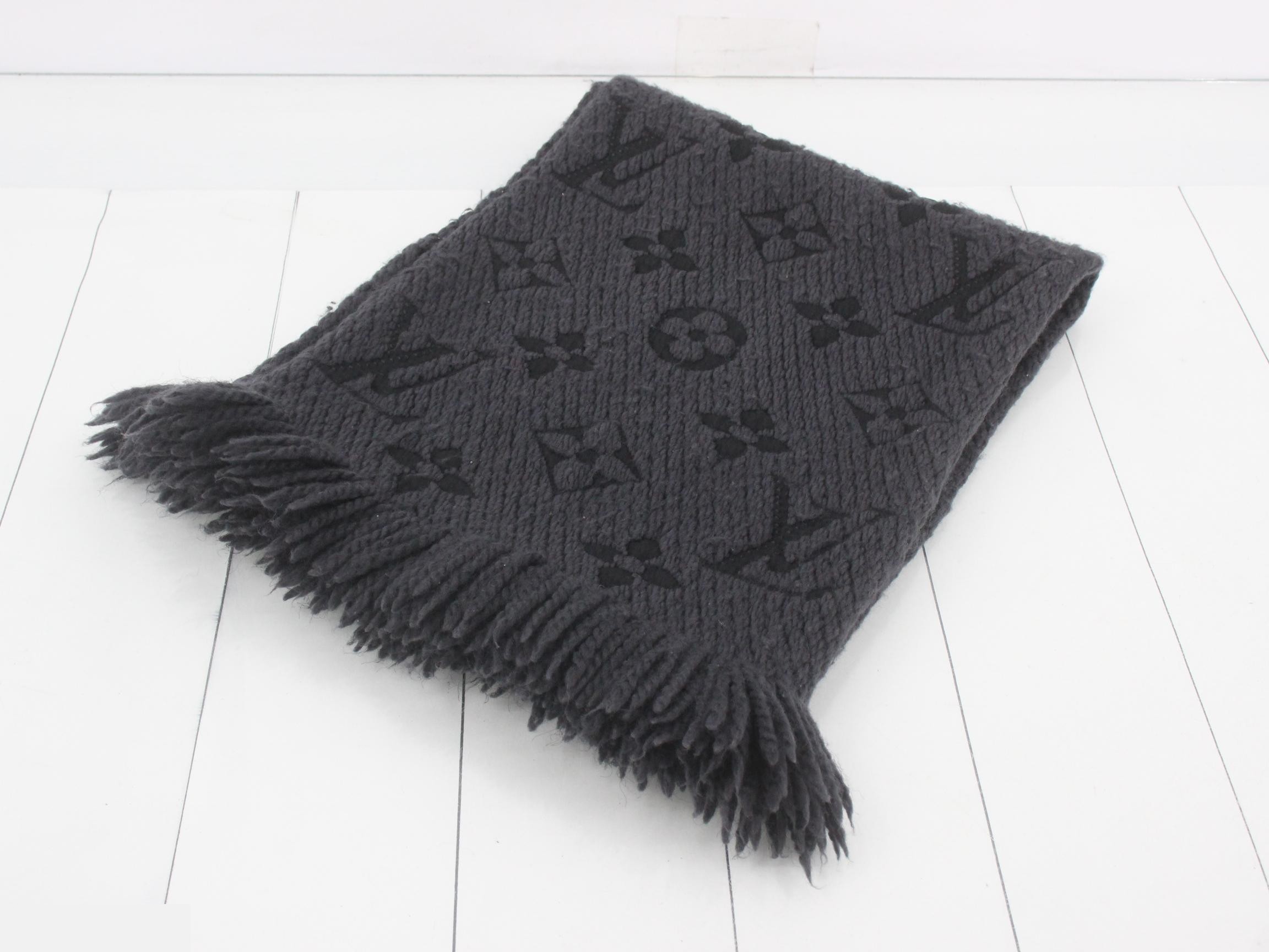 Monogram Echarpe Logo Mania Scarf, Wool/Silk, 413287, with tag.