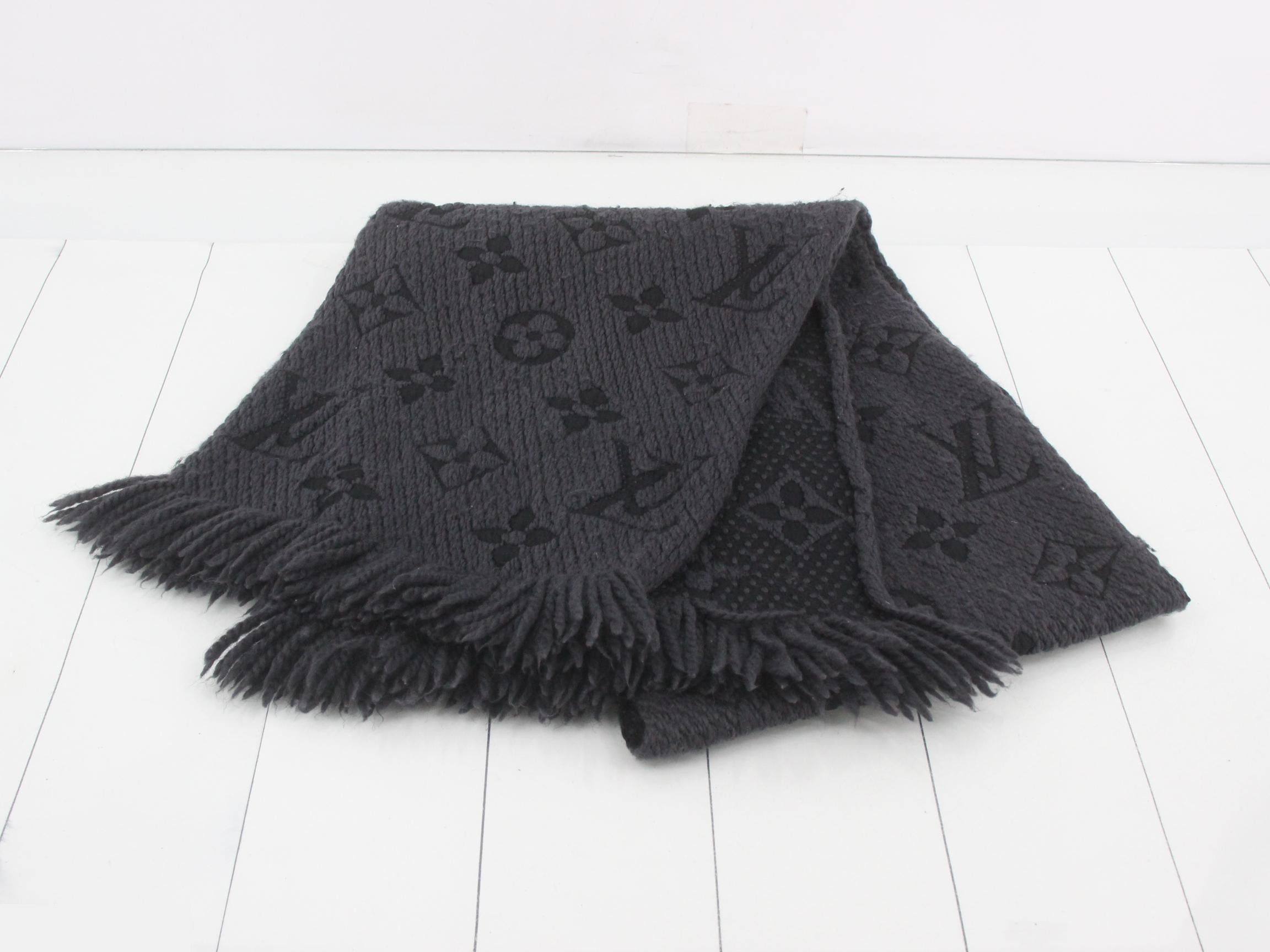 Monogram Echarpe Logo Mania Scarf, Wool/Silk, 413287, with tag. — view 2