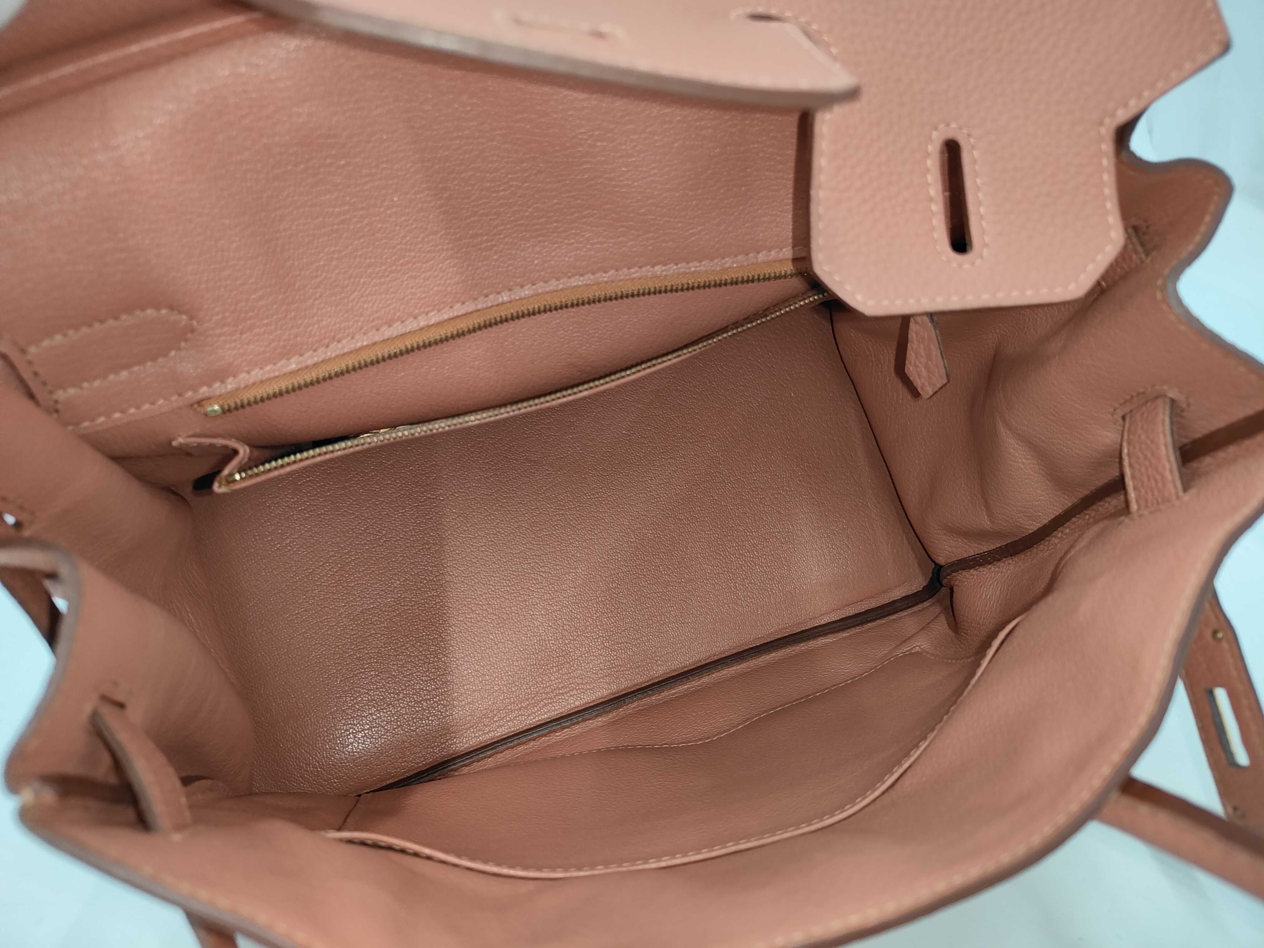 Birkin 30 Togo Bois de Rose Gold Hardware R Stamp Handbag — view 10