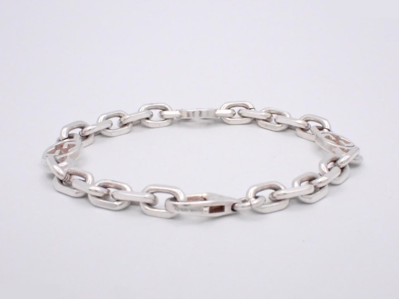Interlocking G Sterling Silver 925 Chain Bracelet - Gucci — view 2